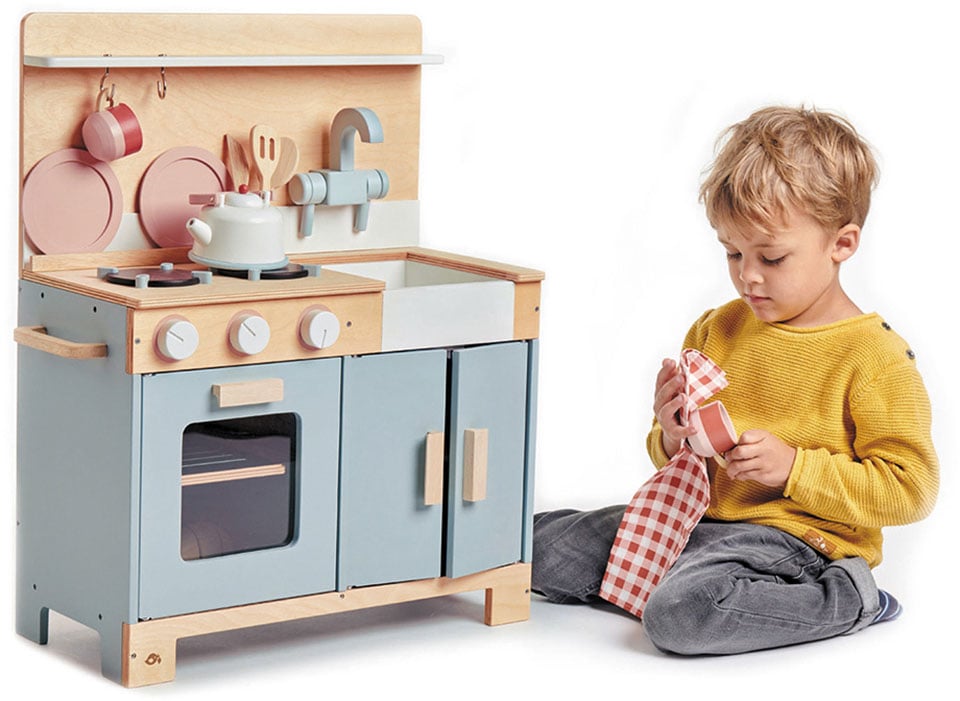 Tender Leaf Toys Spielküche »Kinderküche grau«, aus Holz