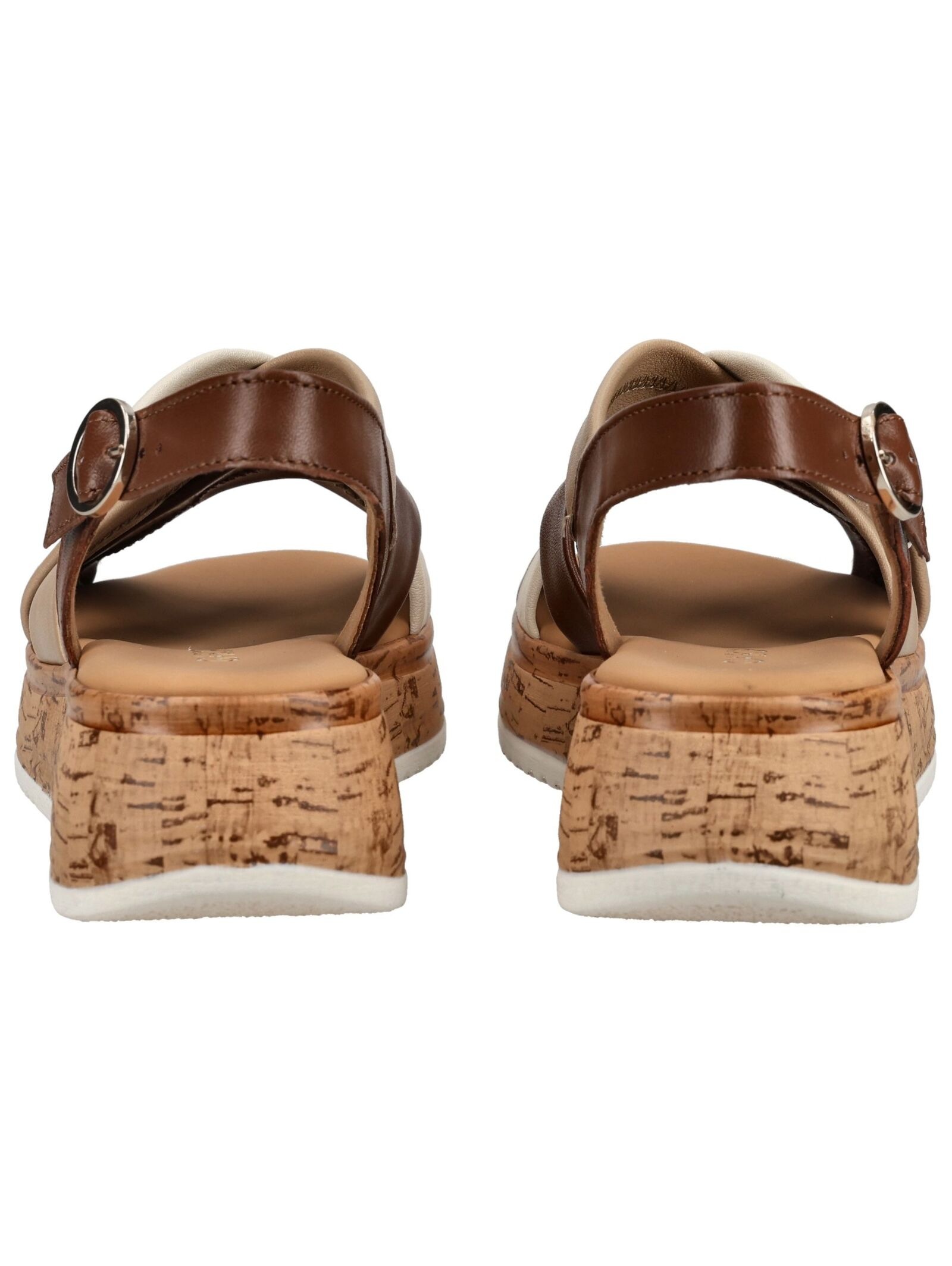 Keilsandalette GABOR COMFORT "Gabor Comfort Sandalen Glattleder", Damen, Gr. 40, weiß, braun, Glattleder, Schuhe 3