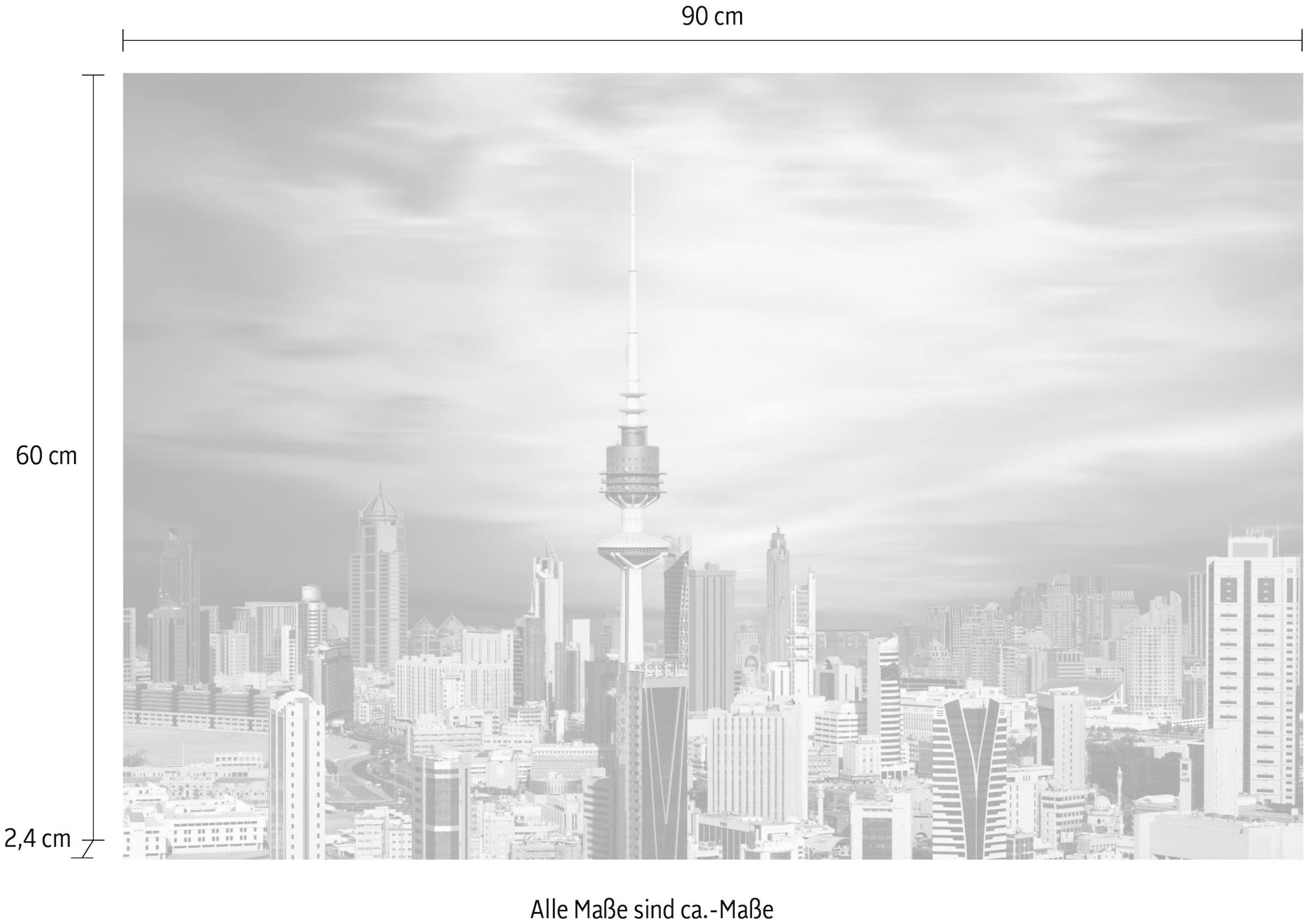 queence Acrylglasbild »Skyline«, Skyline-Gebäude-Städte, Fine Art-Print in Galeriequalität