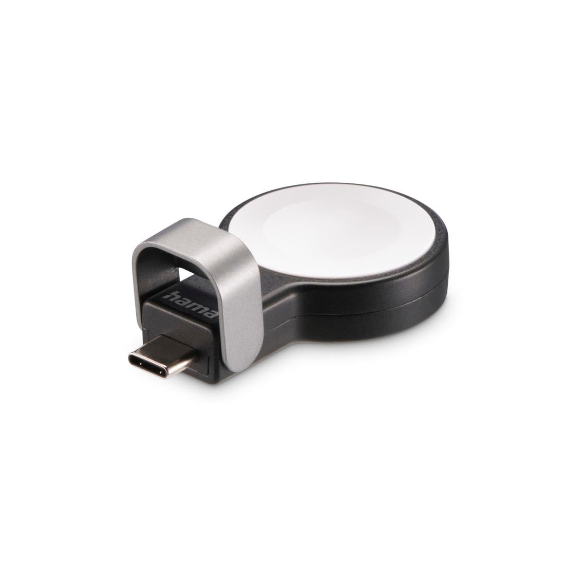 Hama USB-Ladegerät »Kabelloses Ladegerät für Apple Watch, mit USB-C Anschluss«, (1 St.), Wireless Charger, Magnetische Ausrichtung, Schnellladegerät