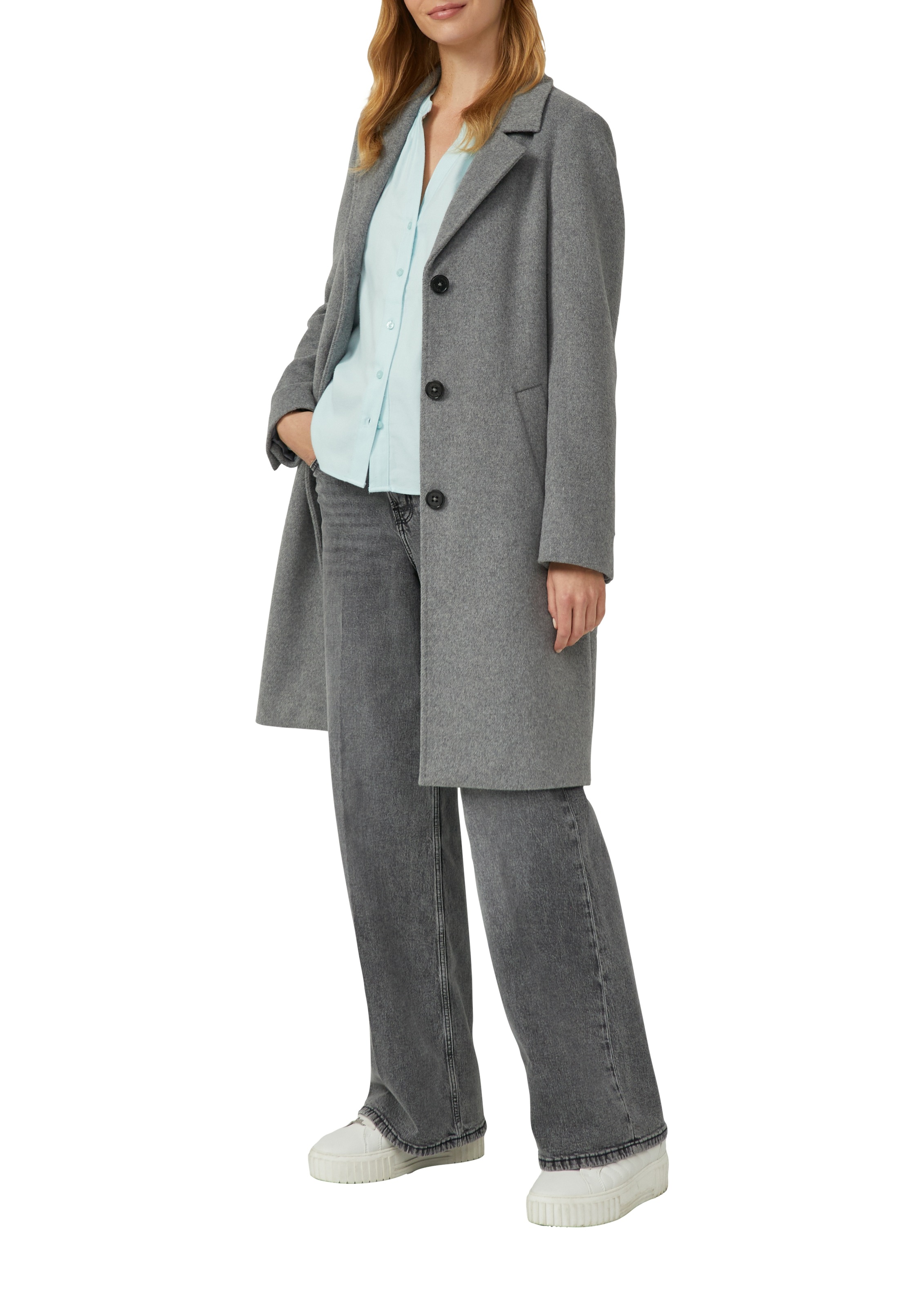 s.Oliver Flanellbluse mit Raffung günstig online kaufen