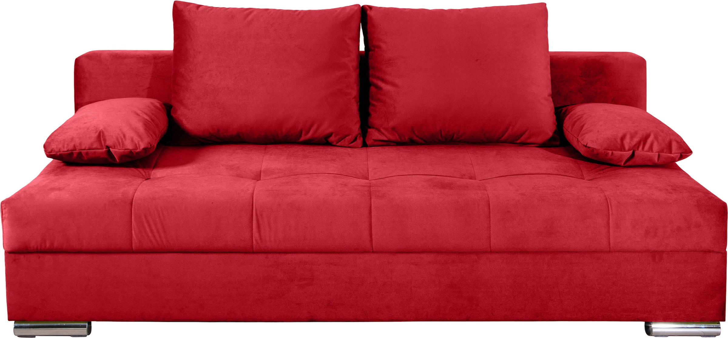 COLLECTION AB Schlafsofa »Tania mit Bettfunktion und Bettkasten«, komfortabler Sitzkomfort: Federkern-Polsterung, inklusive Rückenkissen
