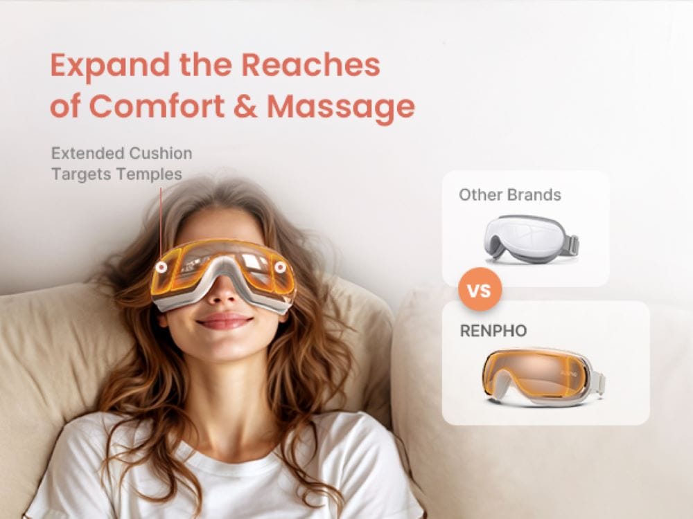 Renpho Gesichtsmassagegerät »Renpho Eyeris 3 Eye massager G010V«, Sprachgesteuertes Pflegeerlebnis mit Wärme, Kühlung und Akupressur
