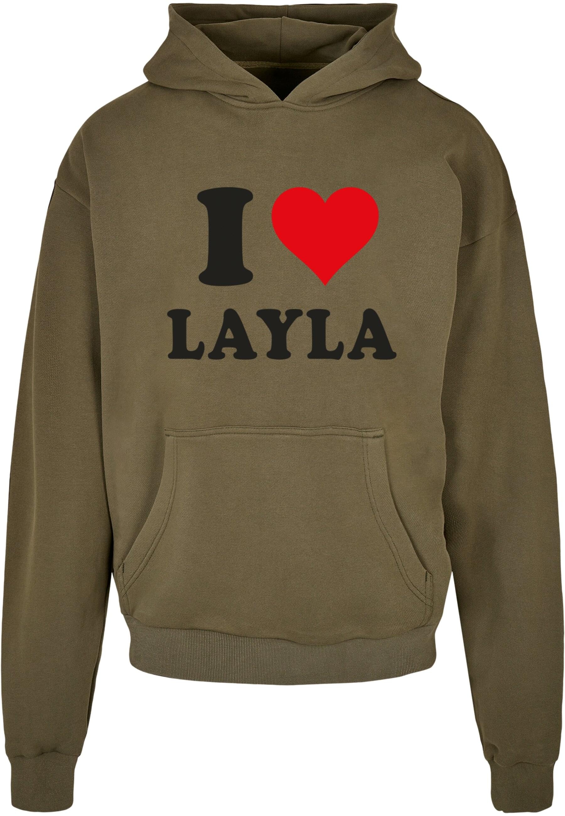 Merchcode Kapuzensweatshirt "Merchcode Herren I Love Layla Ultra Heavy Hoody"