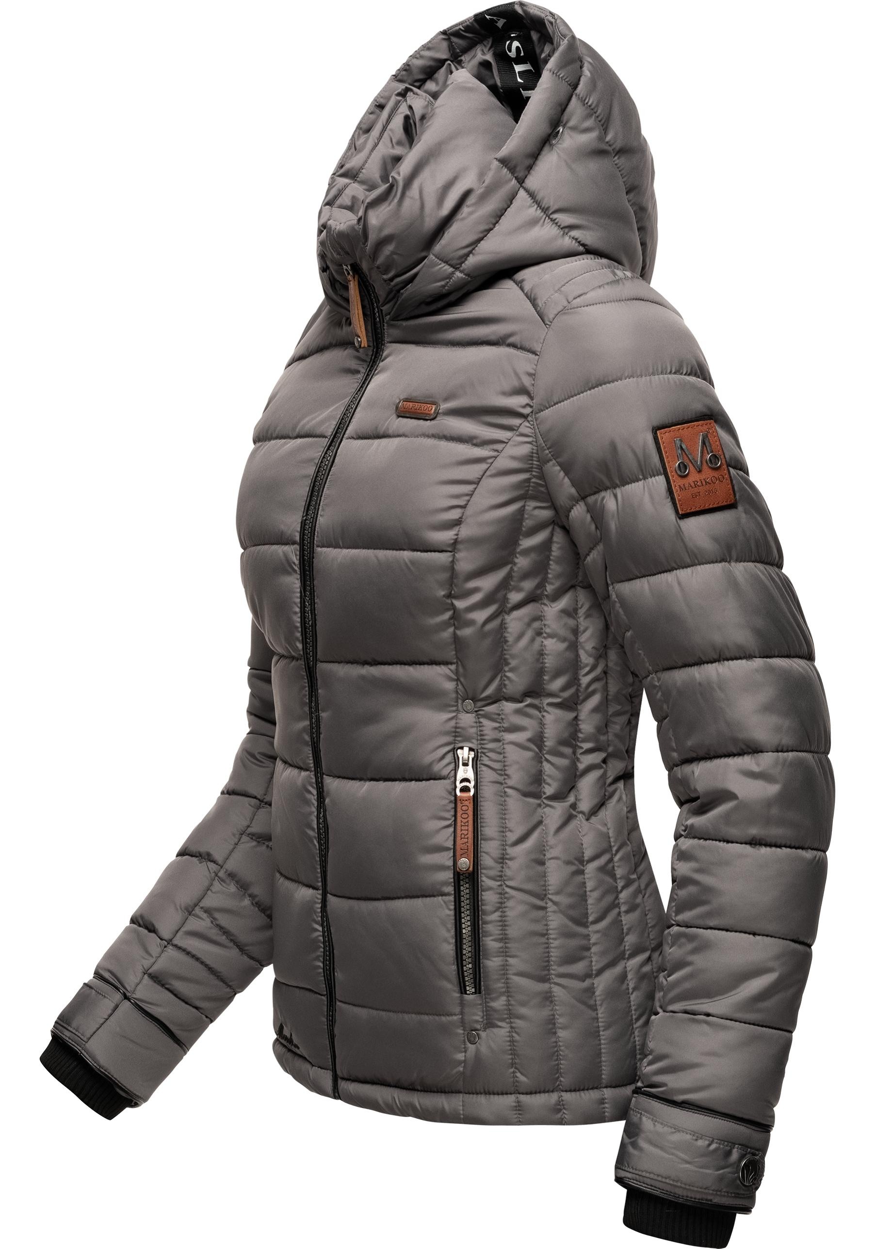 Marikoo Winterjacke »Lerikaa«, mit Kapuze, Winter Steppjacke mit abnehmbarem Kunstfell
