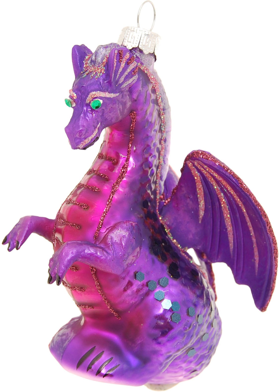 Krebs Glas Lauscha Christbaumschmuck »Drache Violet 12cm«...