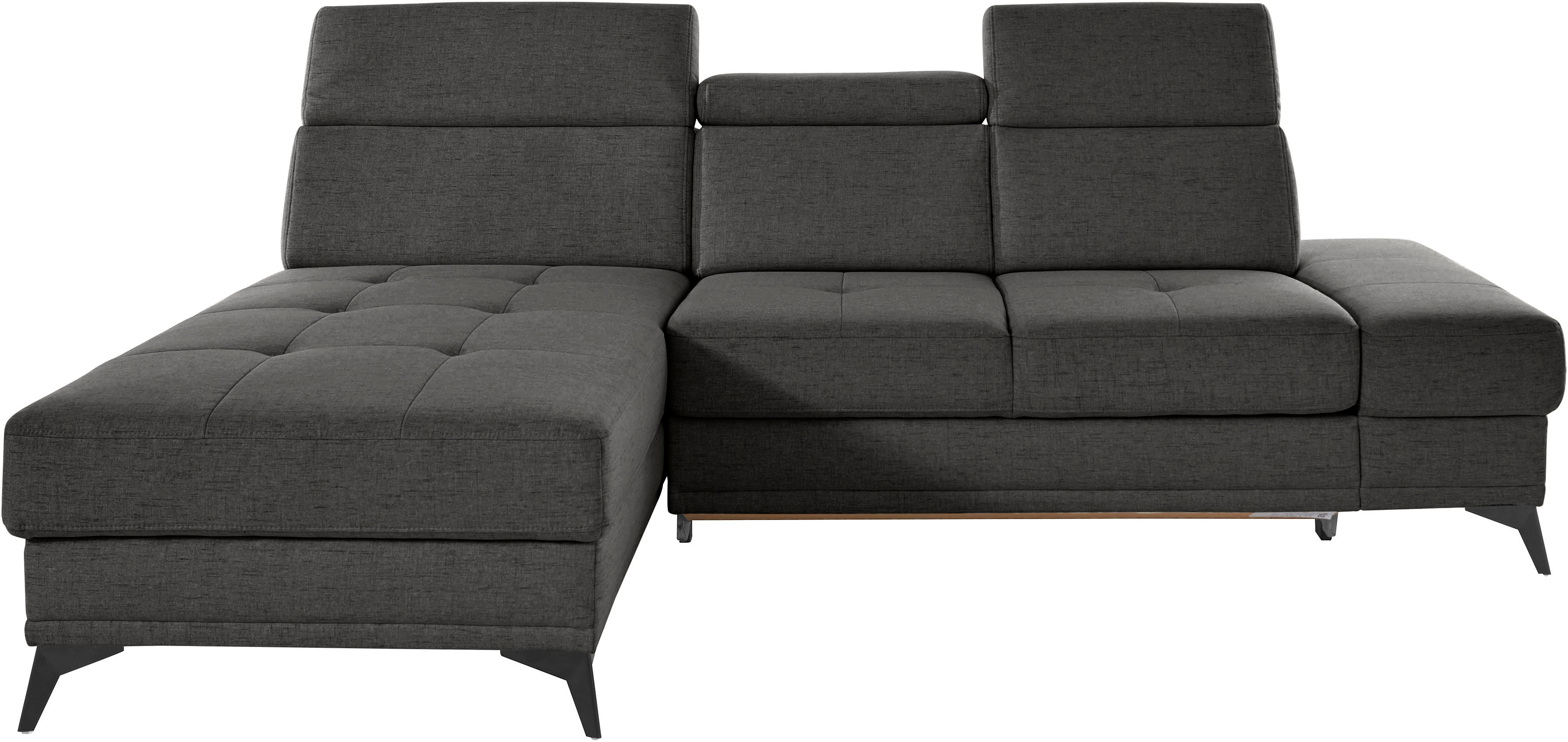 OTTO home Ecksofa "Cardiz L-Form" inkl.Kopfteilverstellung und Federkern wahlweise mit Schlaffunktion