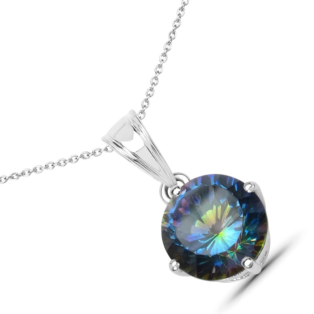 Vira Jewels Kette mit Anhänger »925-Sterling Silber rhodiniert Glänzend Quartz blau«