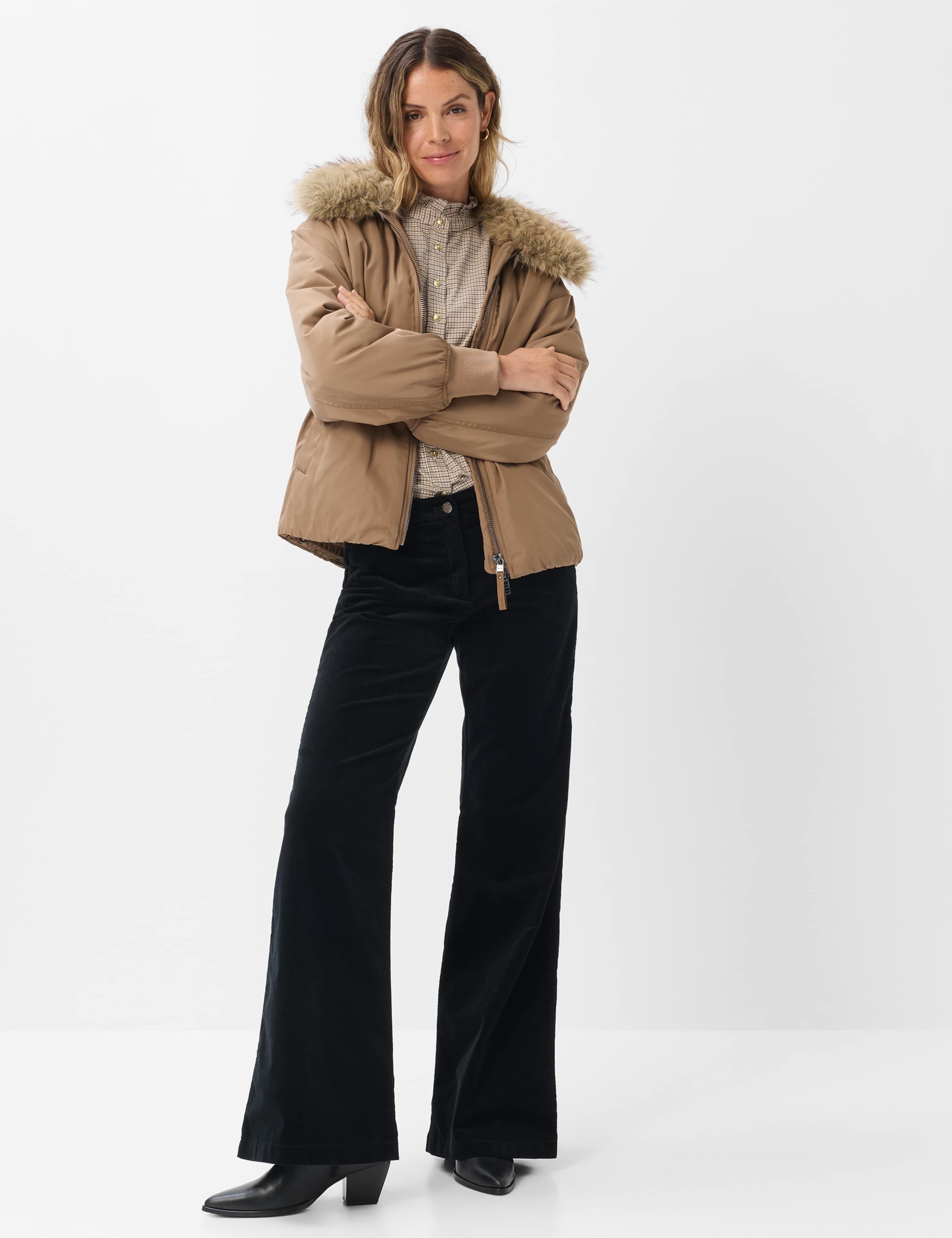 Brax 5-Pocket-Hose »Style MAINE«  Velvet: Palazzohose im Wide Leg