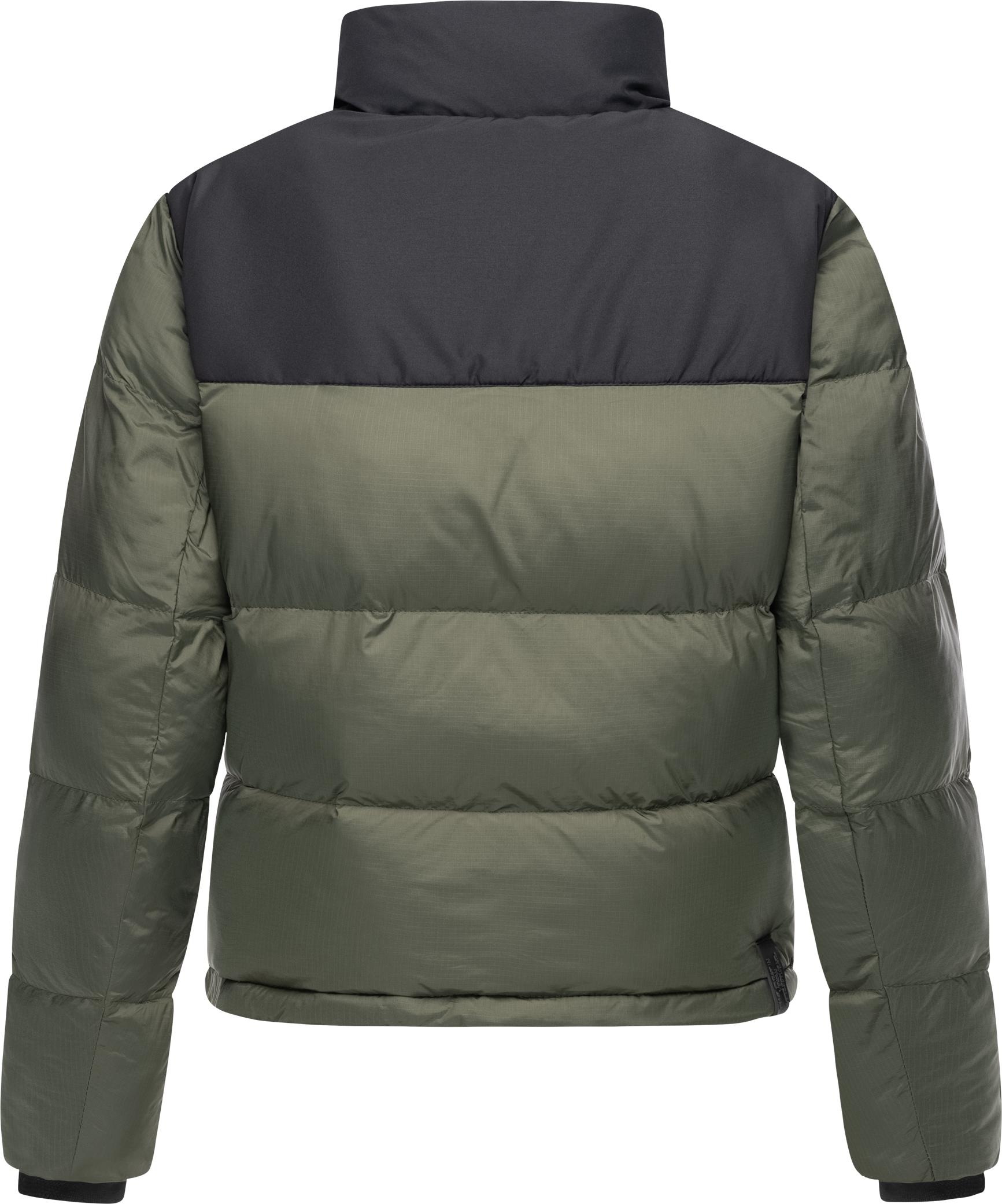 Thumbnail - Ragwear Steppjacke "Serah" ohne Kapuze stylische Damen Winterjacke im Colourblocking-Design