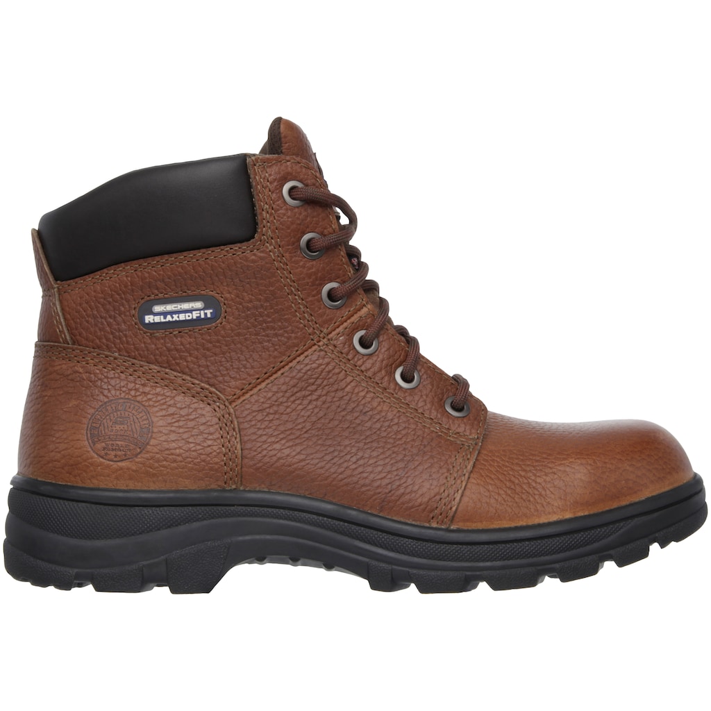 Skechers Sicherheitsstiefel »WORKSHIRE«, SB FO SRA, klassischer Lederstiefel mit Memory Foam Einlegesohle