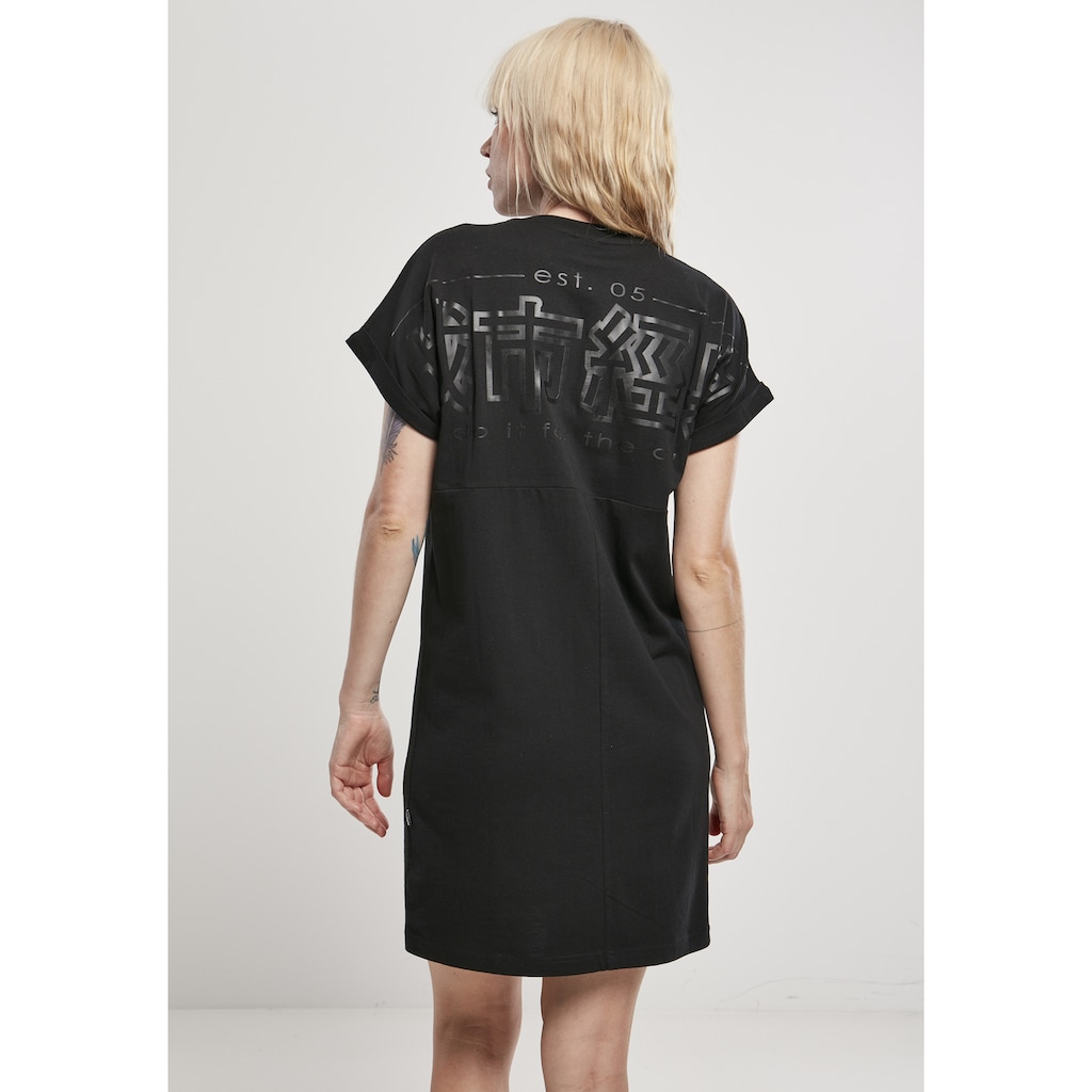 URBAN CLASSICS Shirtkleid »Urban Classics Damen Ladies Cut On Sleeve Printed Tee Dress«, (1 tlg.)