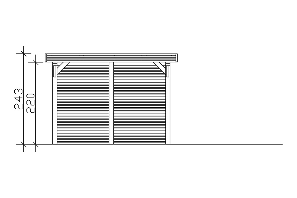 Skanholz Einzelcarport »Spessart« Massivholz 291 cm natur