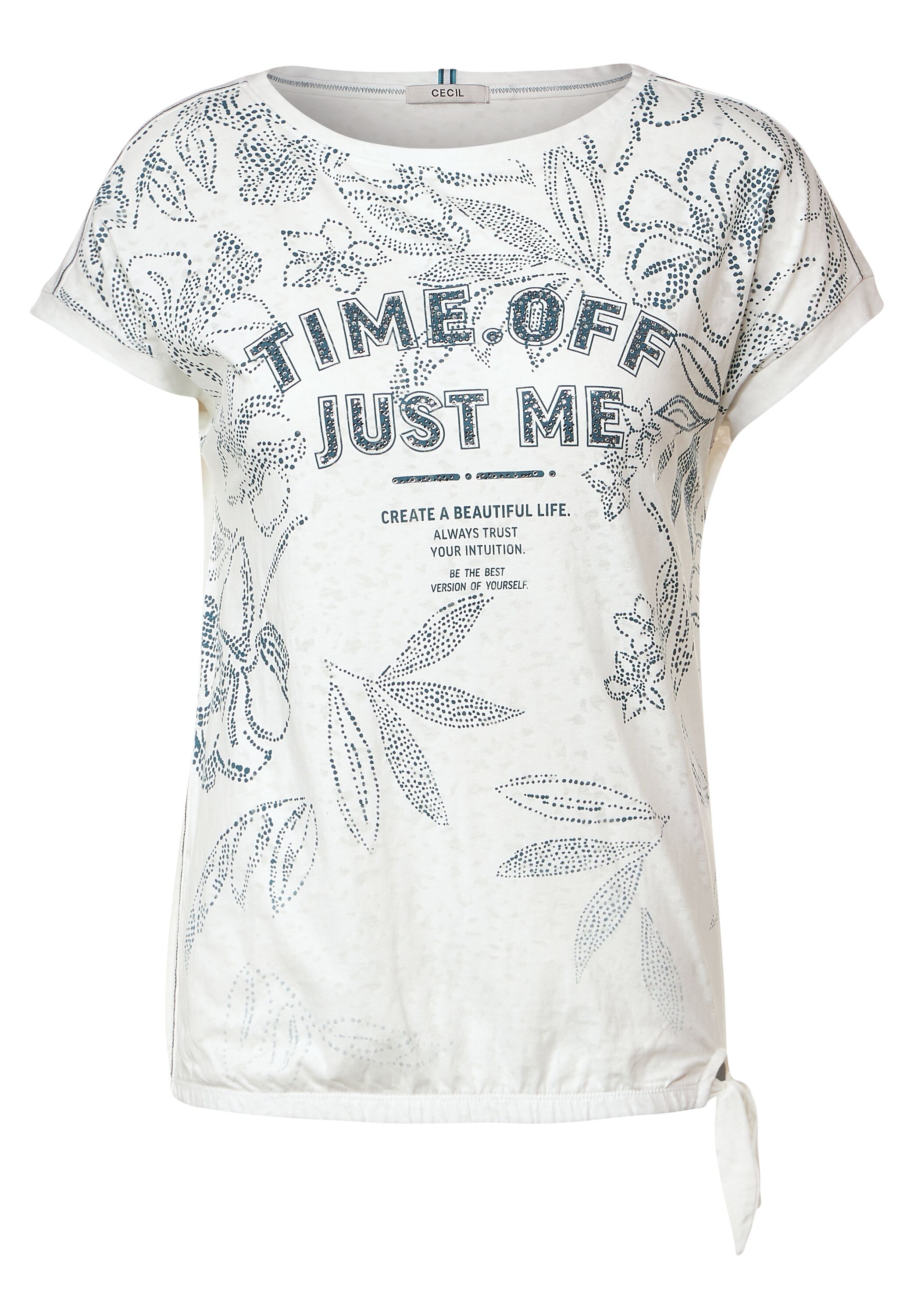 Cecil T-Shirt, für Materialmix aus kaufen softem | BAUR