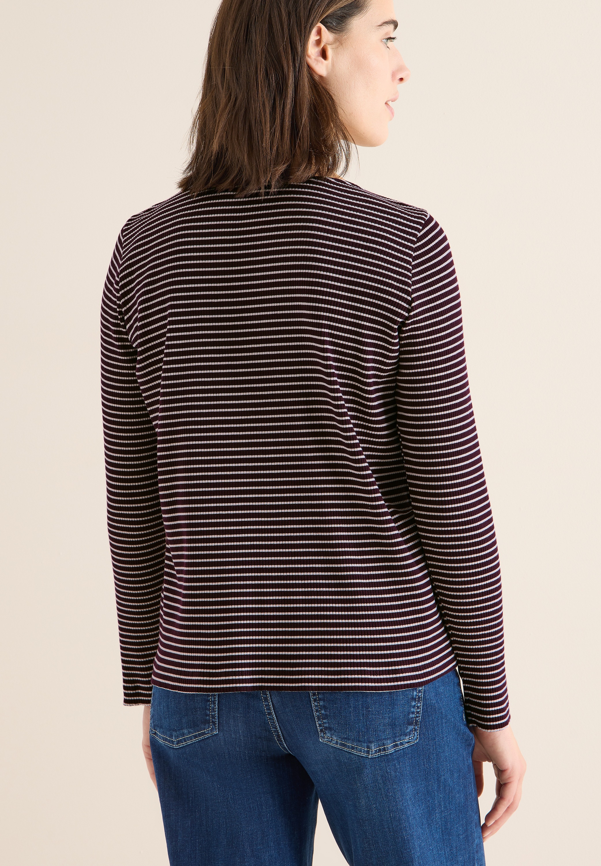 Cecil Langarmshirt mit Streifen-Muster günstig online kaufen