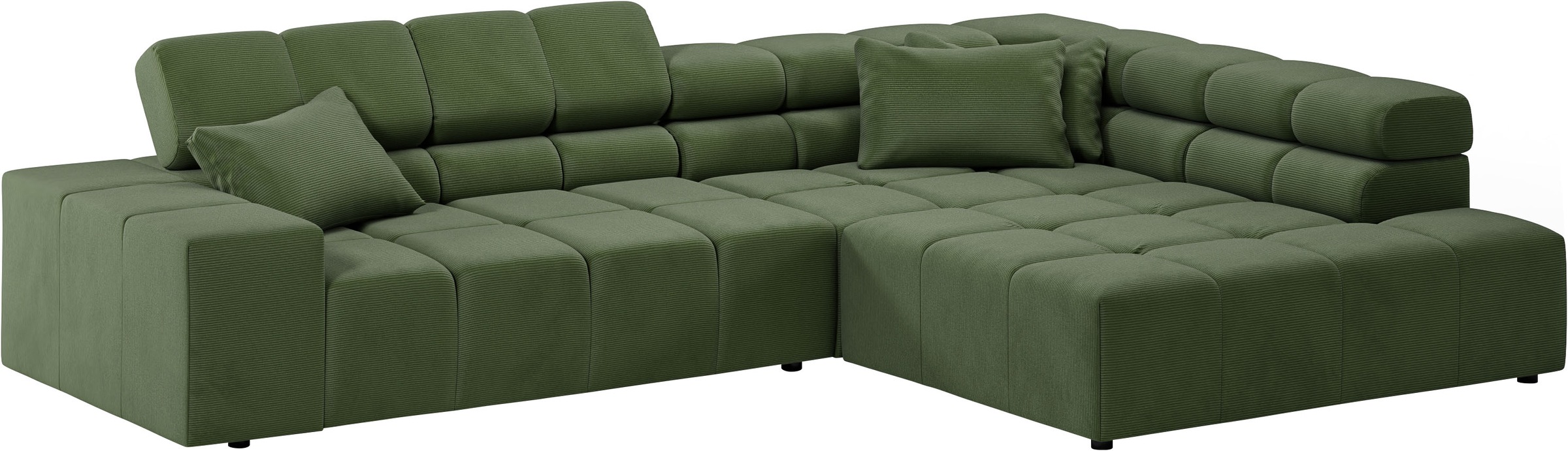 INOSIGN Ecksofa »Ancona incl. Kopfteilverstellung, OTTOs Choice, Breite 319cm, L-Form«, wahlweise motorische Sitztiefenverstellung, auch in Cord + Easy Care