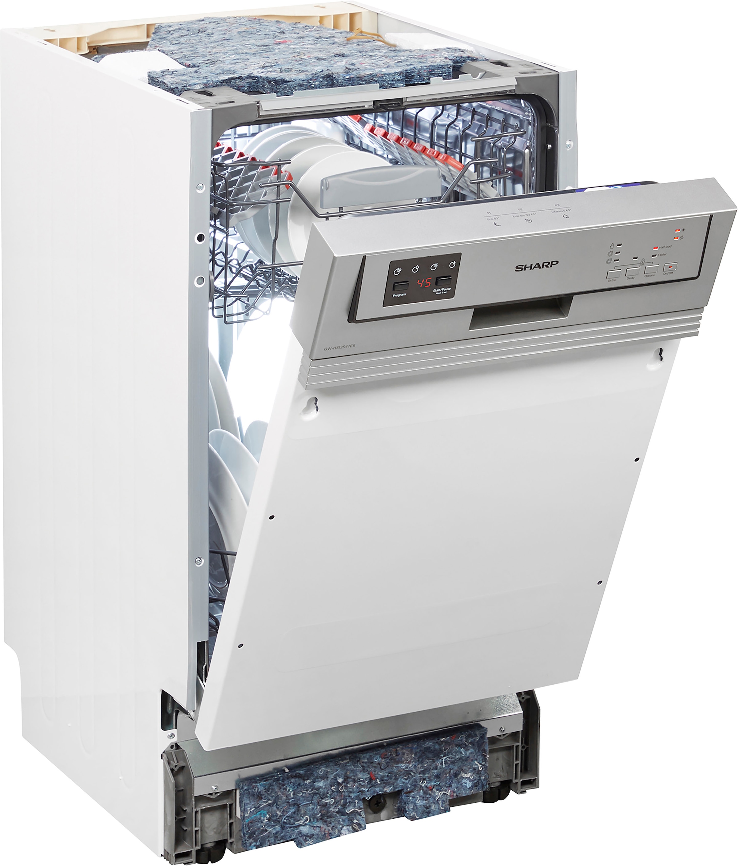 Sharp teilintegrierbarer Geschirrspüler »QW-HS12S47ES-DE«, 11 Maßgedecke
