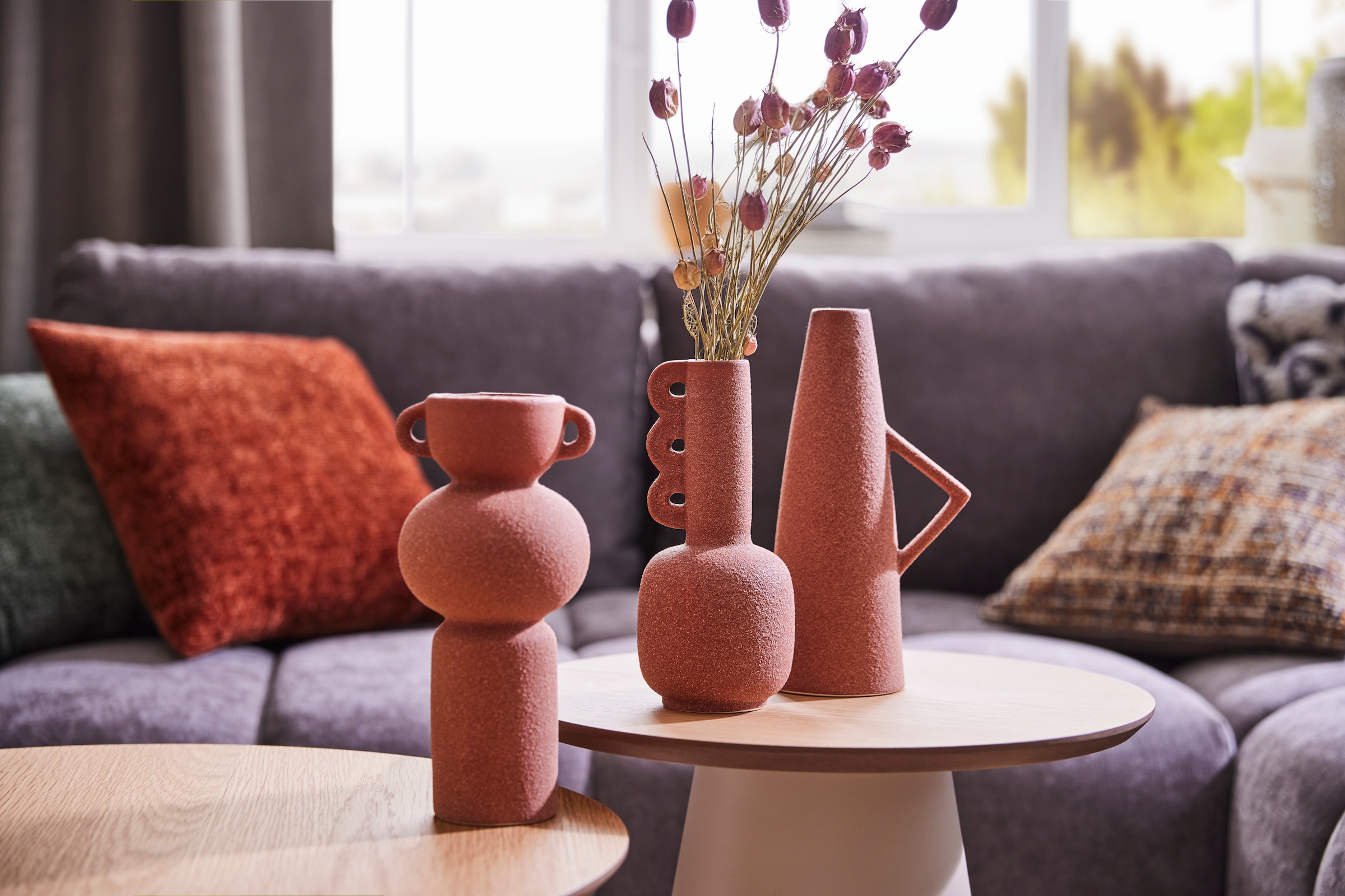 AM Design Dekovase »Tischvase aus Keramik, Höhe ca. 23,2 cm«, (1 St.), Keramikvase, Dekoobjekt, Blumenvase