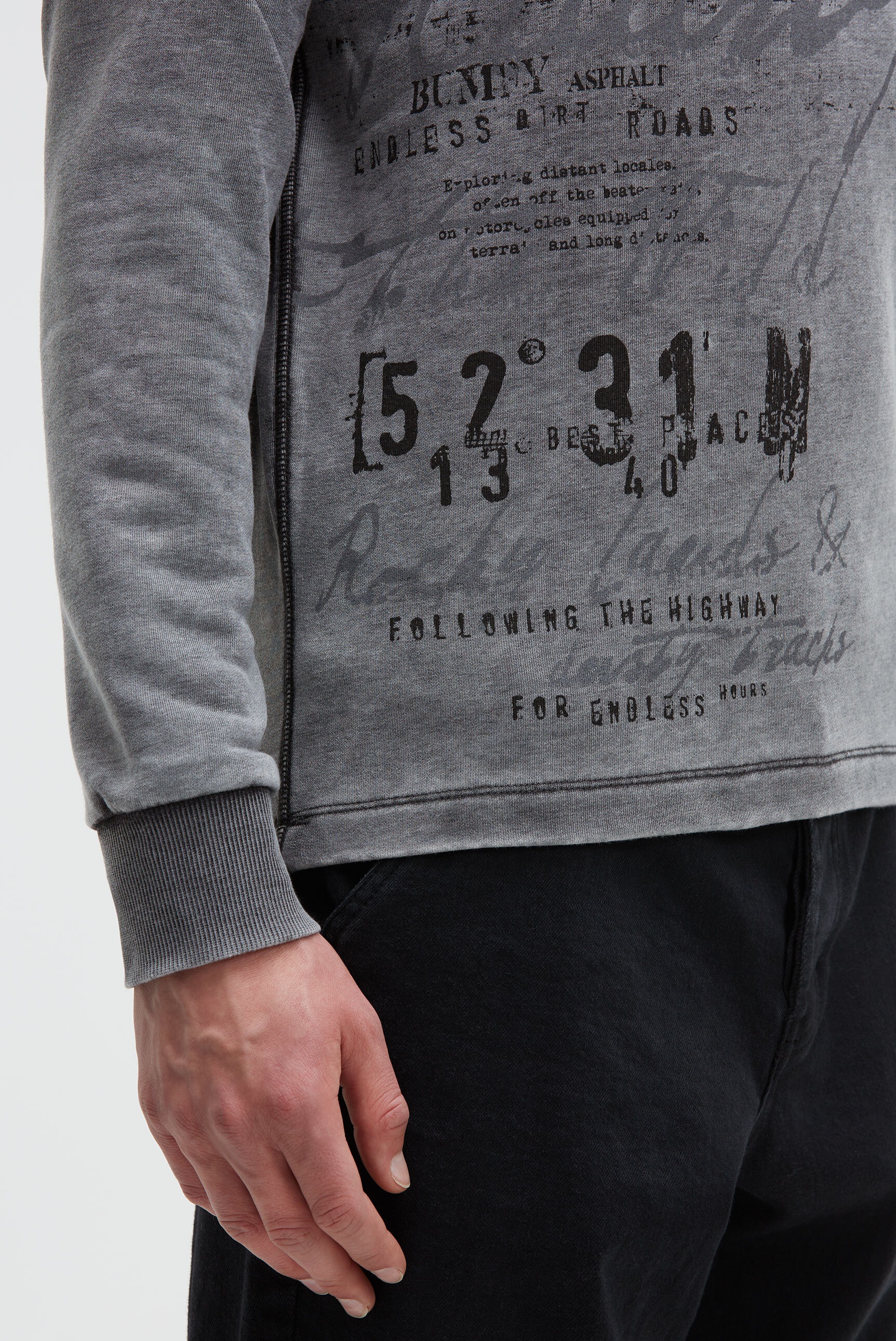 CAMP DAVID Kapuzensweatshirt , mit Ausbrenner-Effekten
