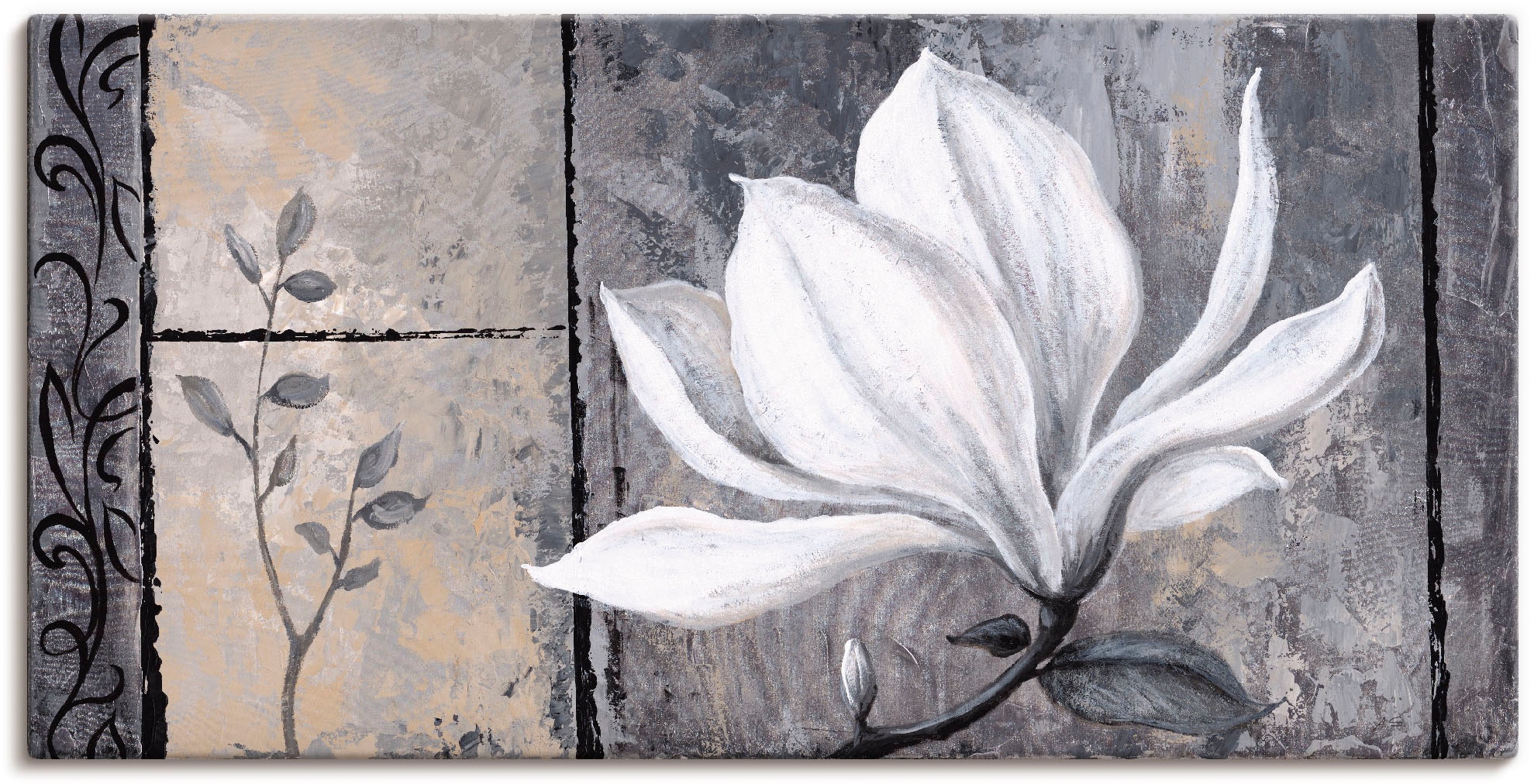 Artland Wandbild "Klassische Magnolie" Blumen 1 Stk. tlg. als Alubild, Outd günstig online kaufen