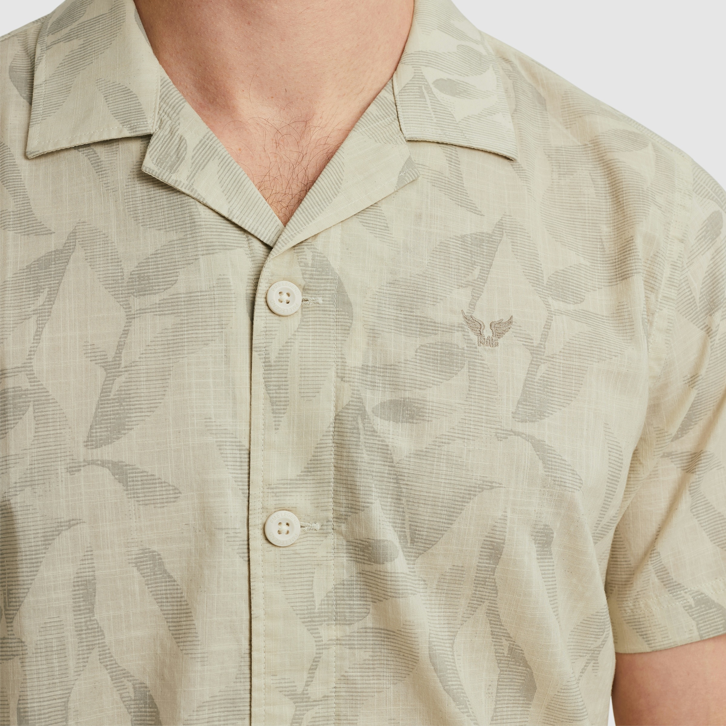 PME LEGEND Kurzarmhemd »Short Sleeve Shirt Print On Ctn Slub«, mit floralem Muster