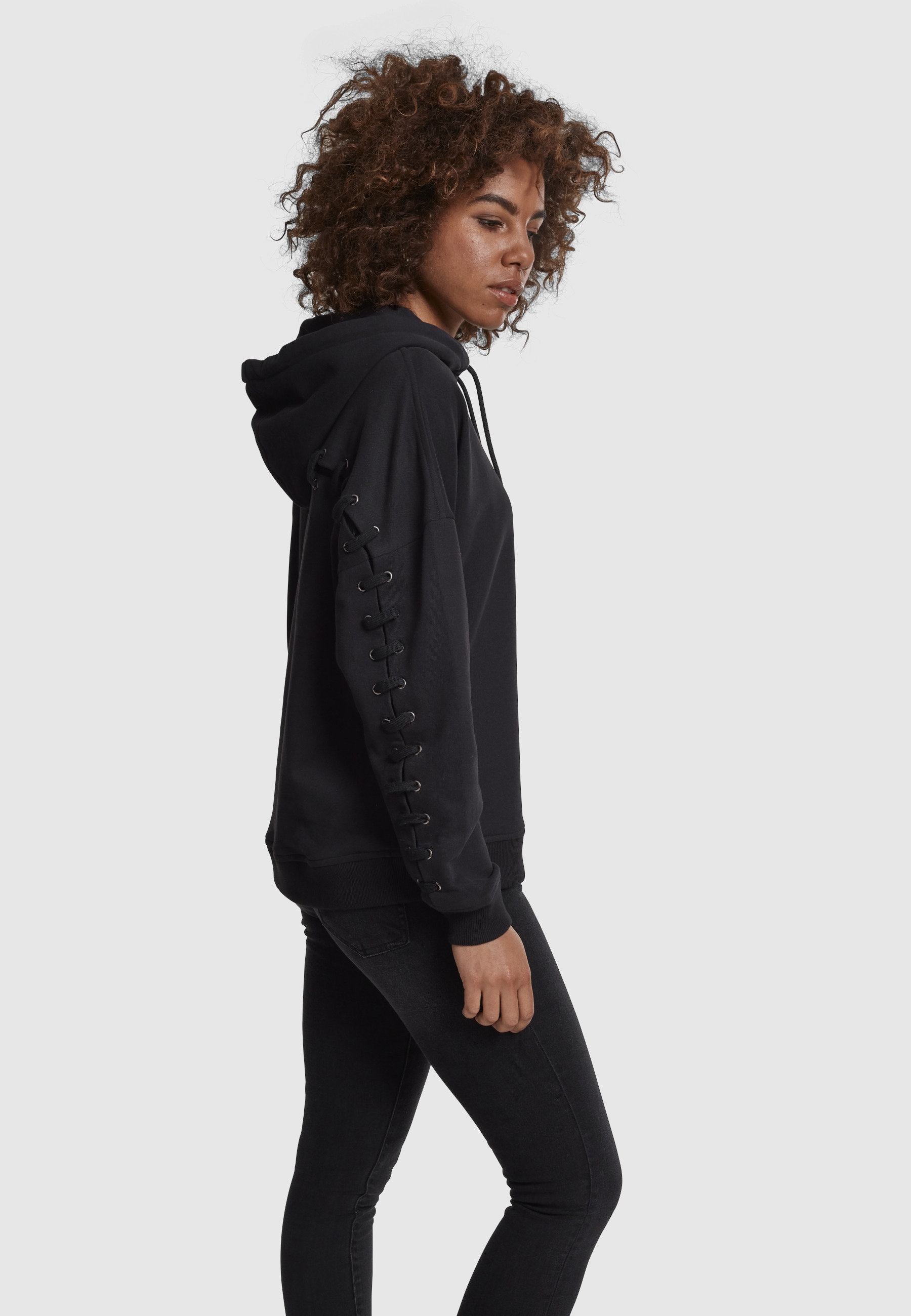 URBAN CLASSICS Sweatshirt »Urban Classics Damen Ladies Laced-Up Hoody«, 1
