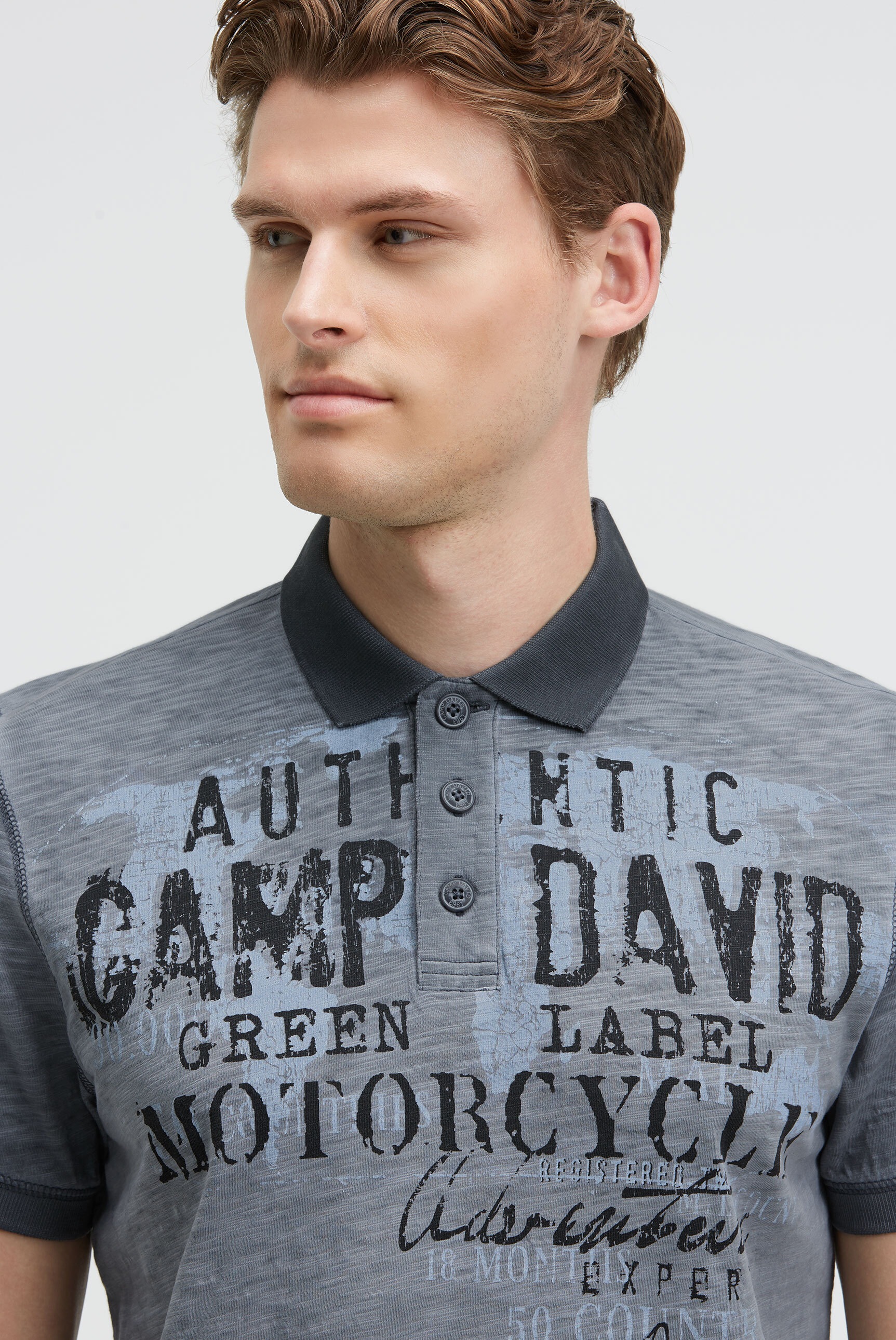 CAMP DAVID Poloshirt, mit Vintage-Waschung