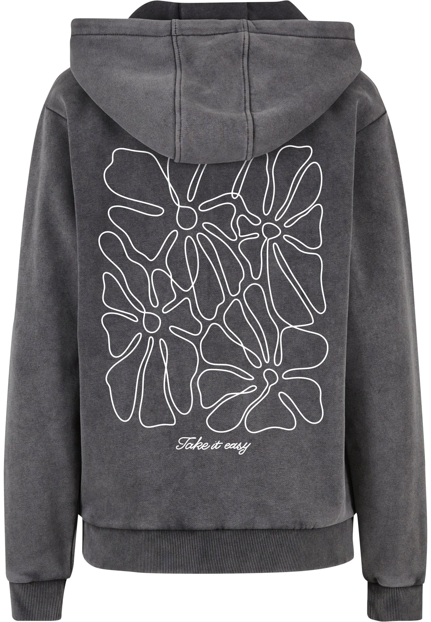 Miss Tee Kapuzenpullover "Miss Tee One Line Flowers Ladies Vintage Heavy Ho günstig online kaufen