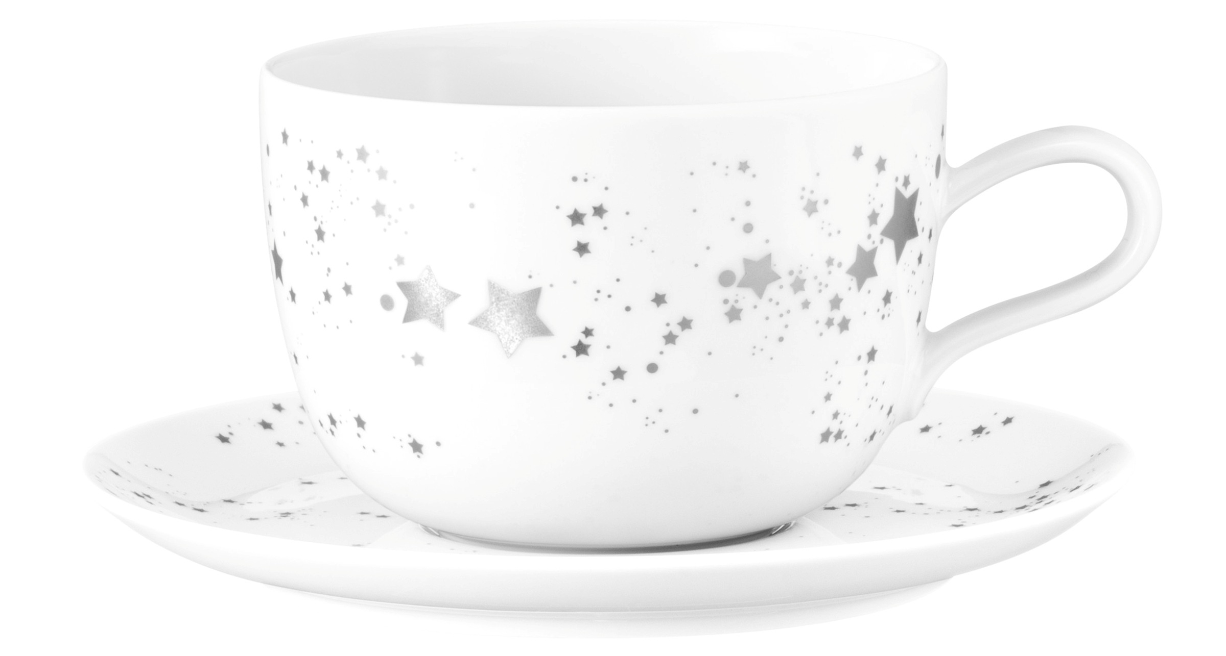 Seltmann Weiden Tasse "Liberty - Silver Stars" Milchkaffeeobertasse 0,38 l günstig online kaufen