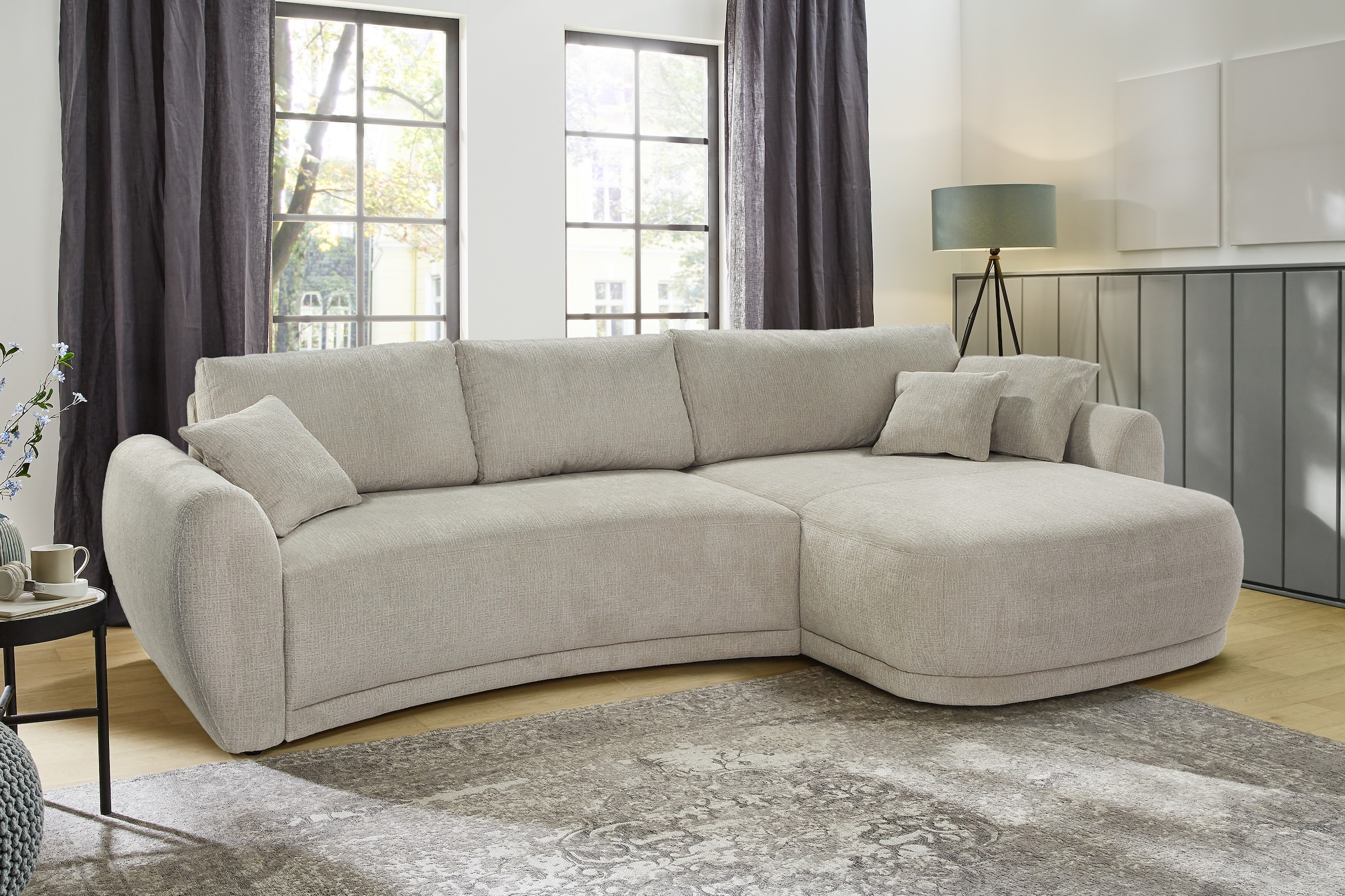 Ecksofa »Laguna L-Form mit Federkernpolsterung«, in einer soften, ansprechenden Optik,...