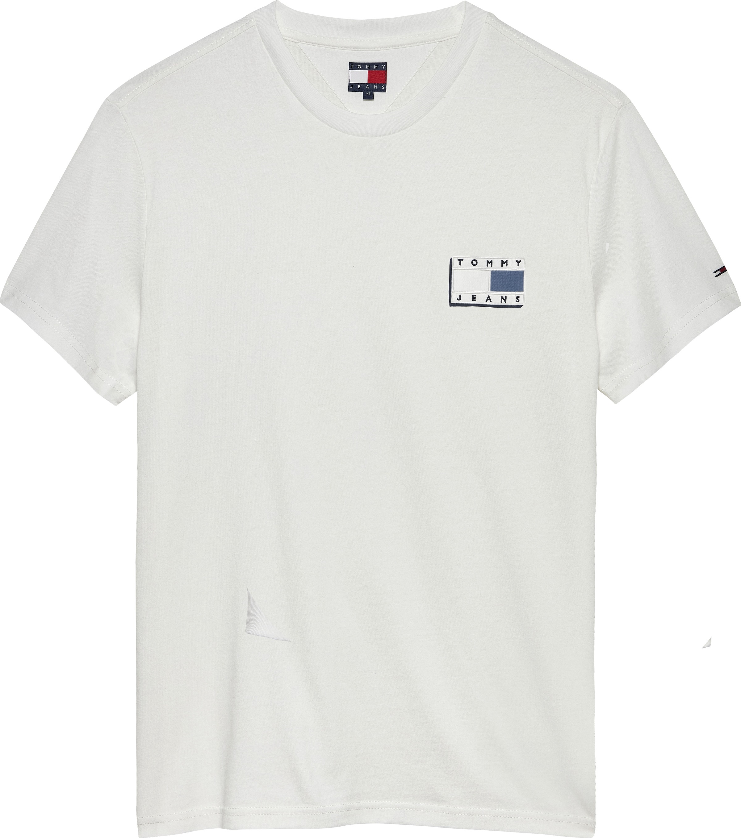 Tommy Jeans T-Shirt »TJM SLIM POP COLOR FLAG TEE EXT«, Mit Rundhalsausschnitt