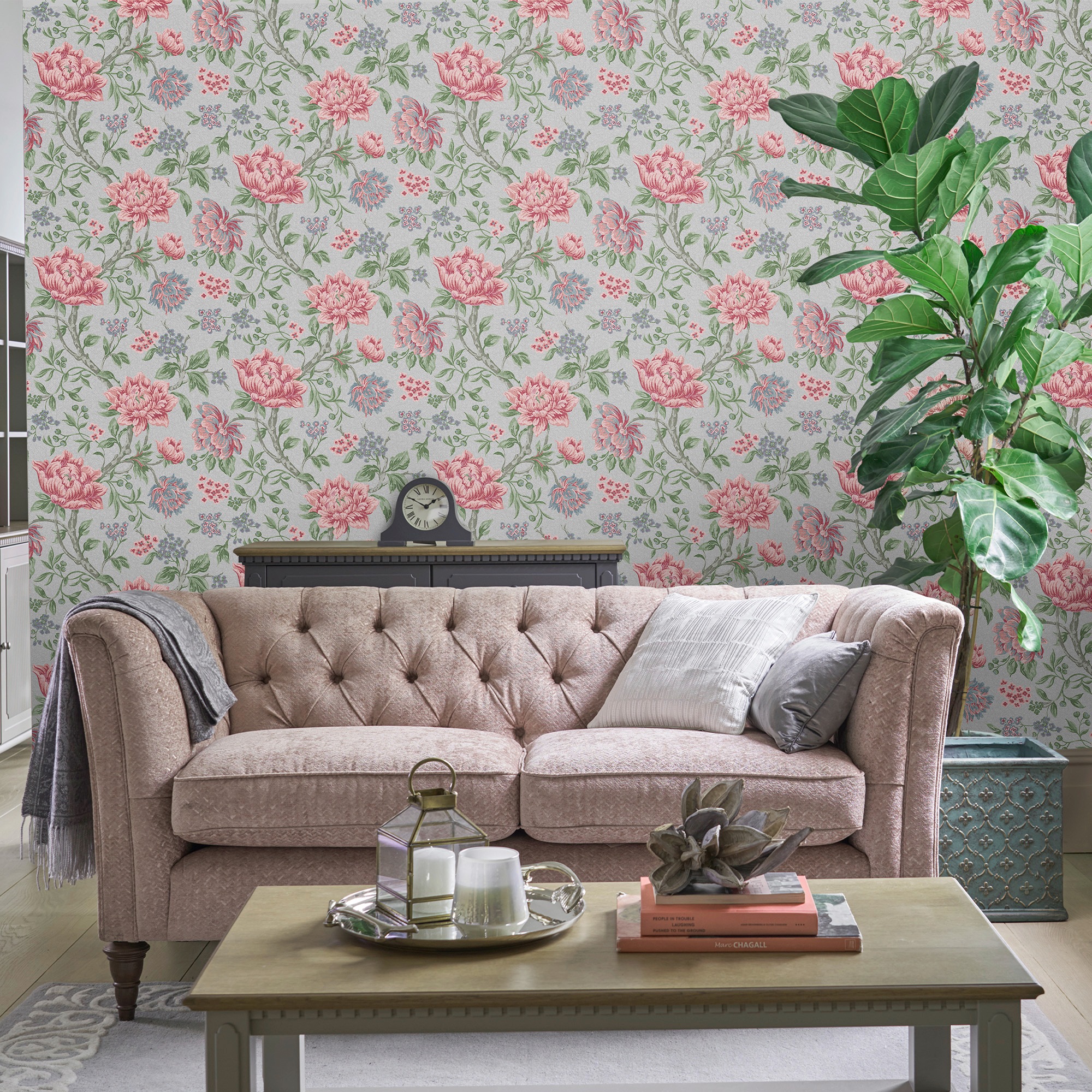 Laura Ashley Wallpaper Tapestry Floral 113408