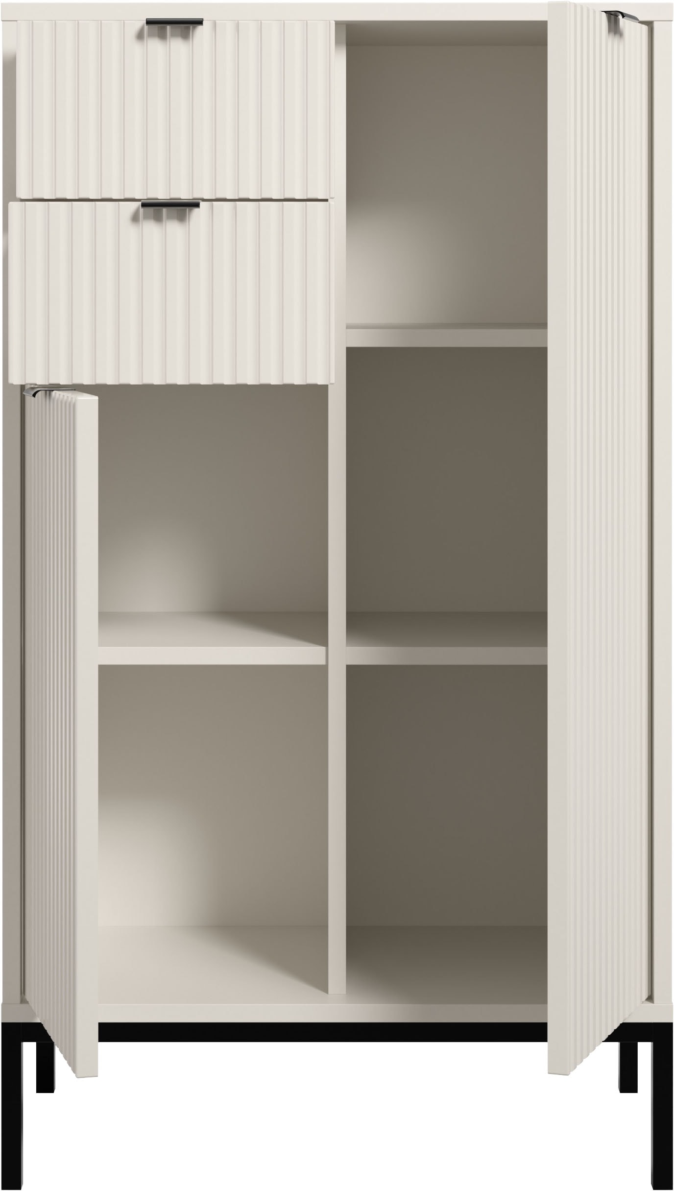 BASIC by Balculina Midischrank »Lucera Midischrank, Badezimmerschrank BxHxT 60x106x32« 1 Stk. tlg. Breite 60 cm, Tür L/R montierbar