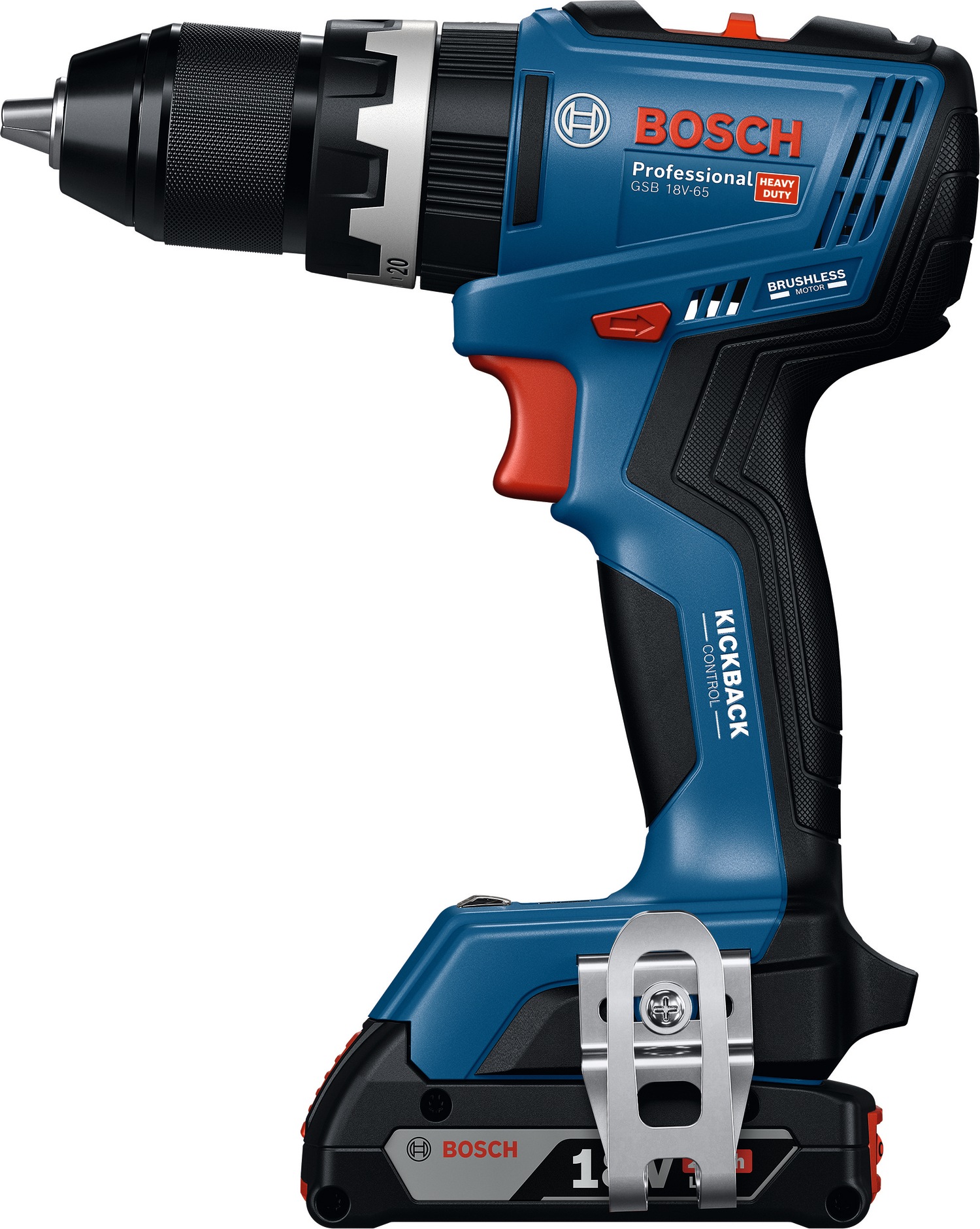 Bosch Professional Akku-Schlagbohrschrauber »»GSB 18V-65««, Inkl. 2x Akku ProCORE 18V 4,0Ah, in L-BOXX 136