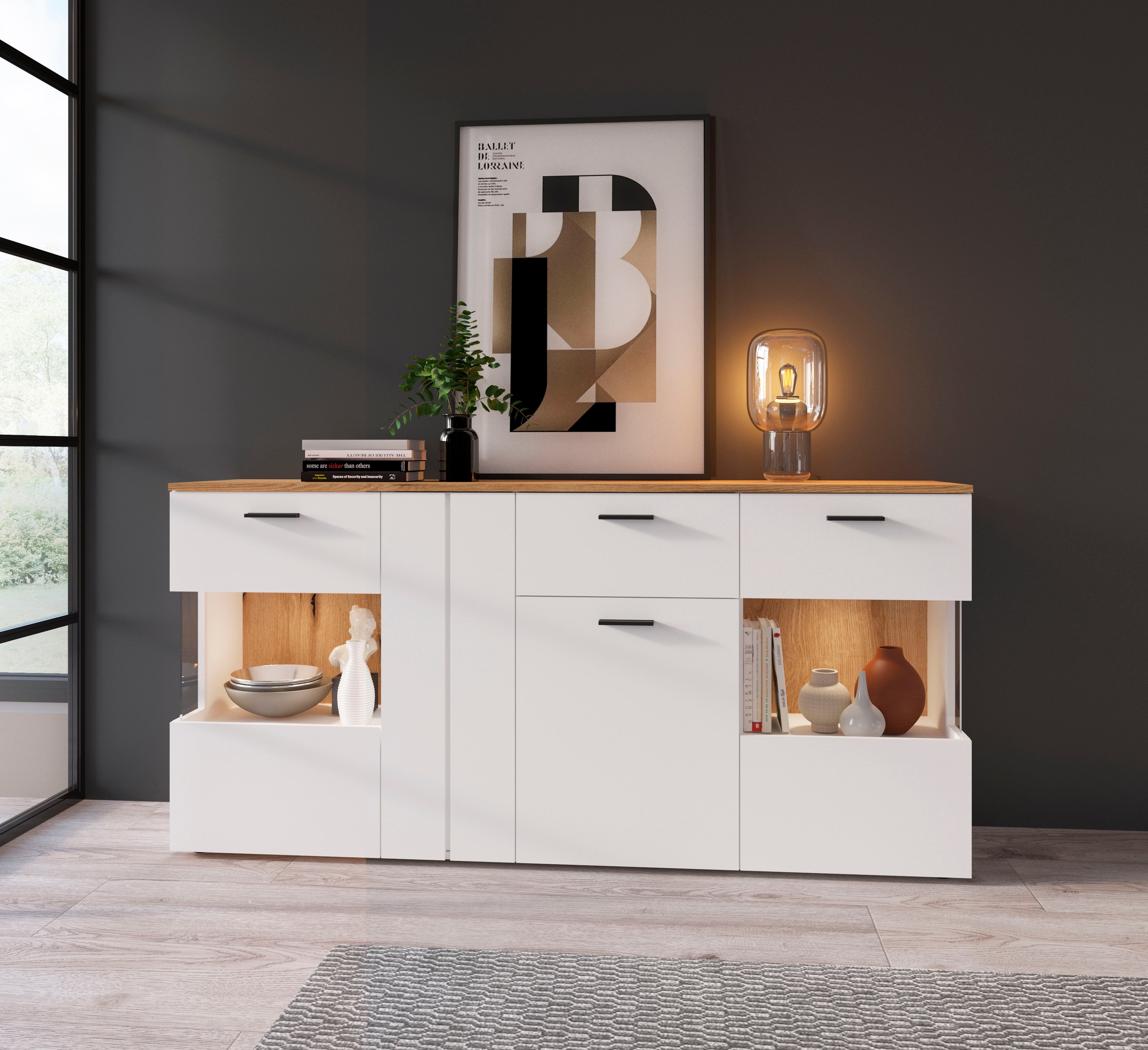 Home affaire Sideboard "Dalano" Breite ca.174 cm günstig online kaufen