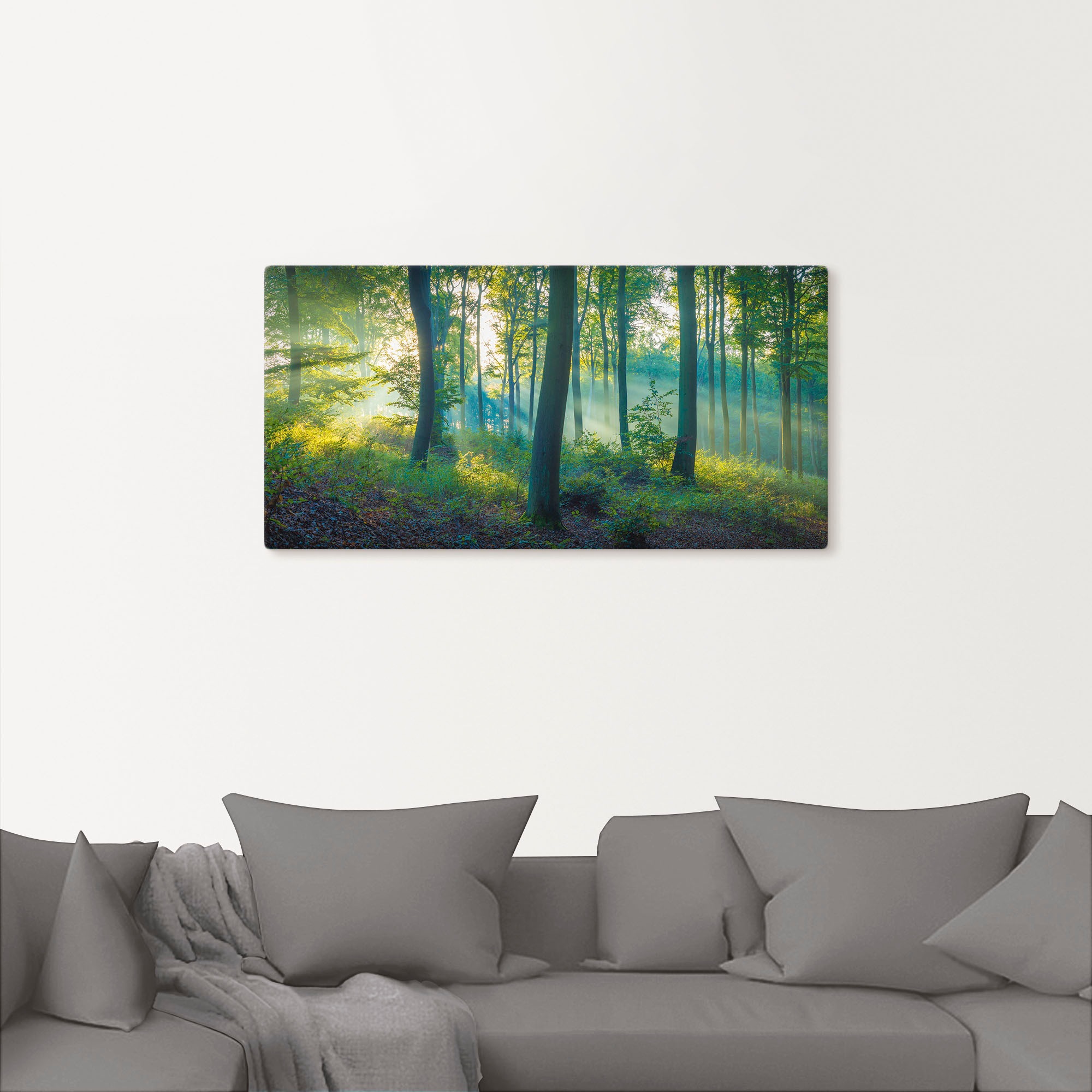Thumbnail - Artland Wandbild "Wald Panorama", Waldbilder, (1 St.), als Alubild, Outdoorbild, Leinwandbild, Poster, Wandaufkleber