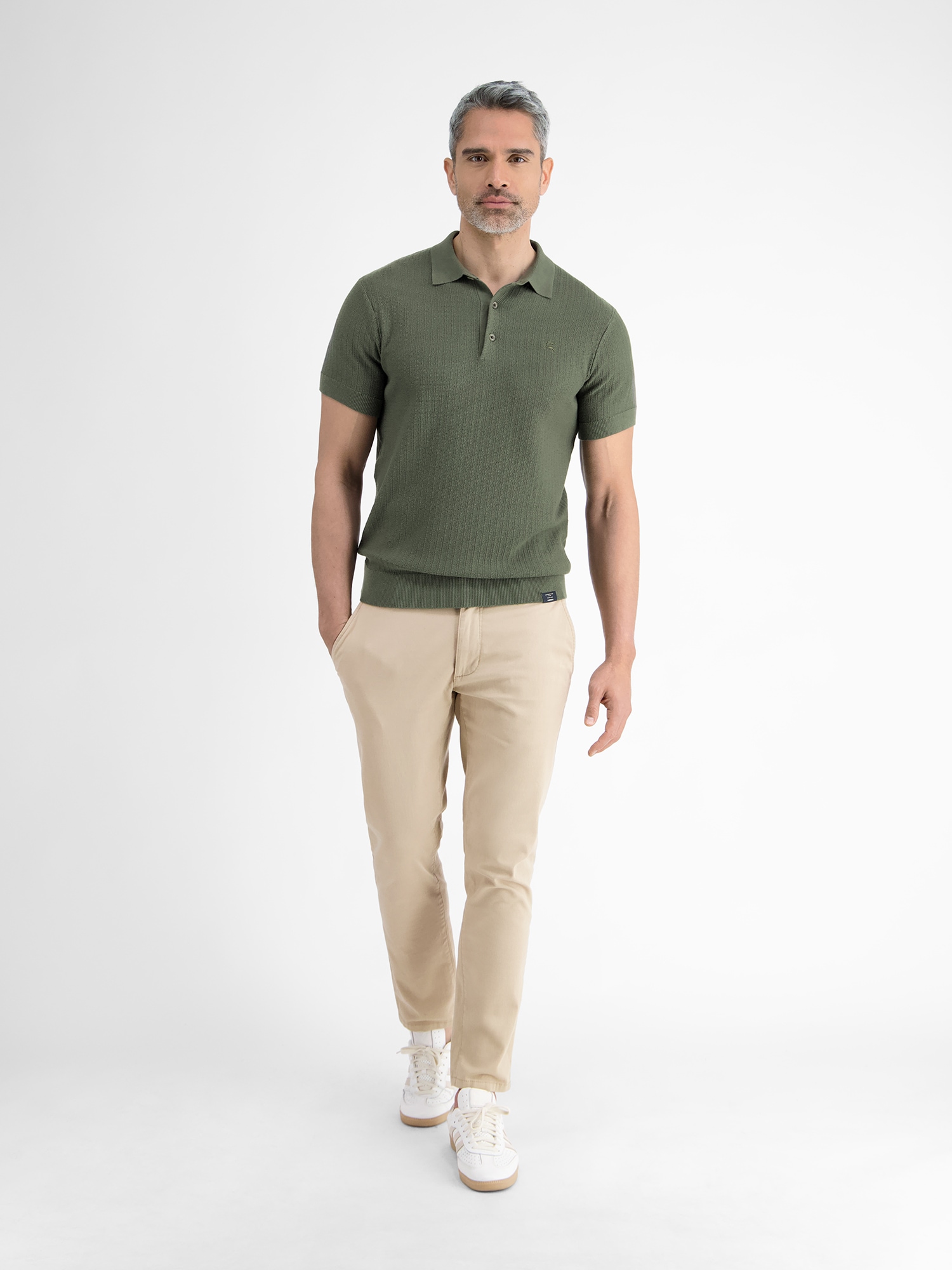 LERROS Poloshirt »LERROS Strick-Polo mit klassisch geknöpftem Kragen«
