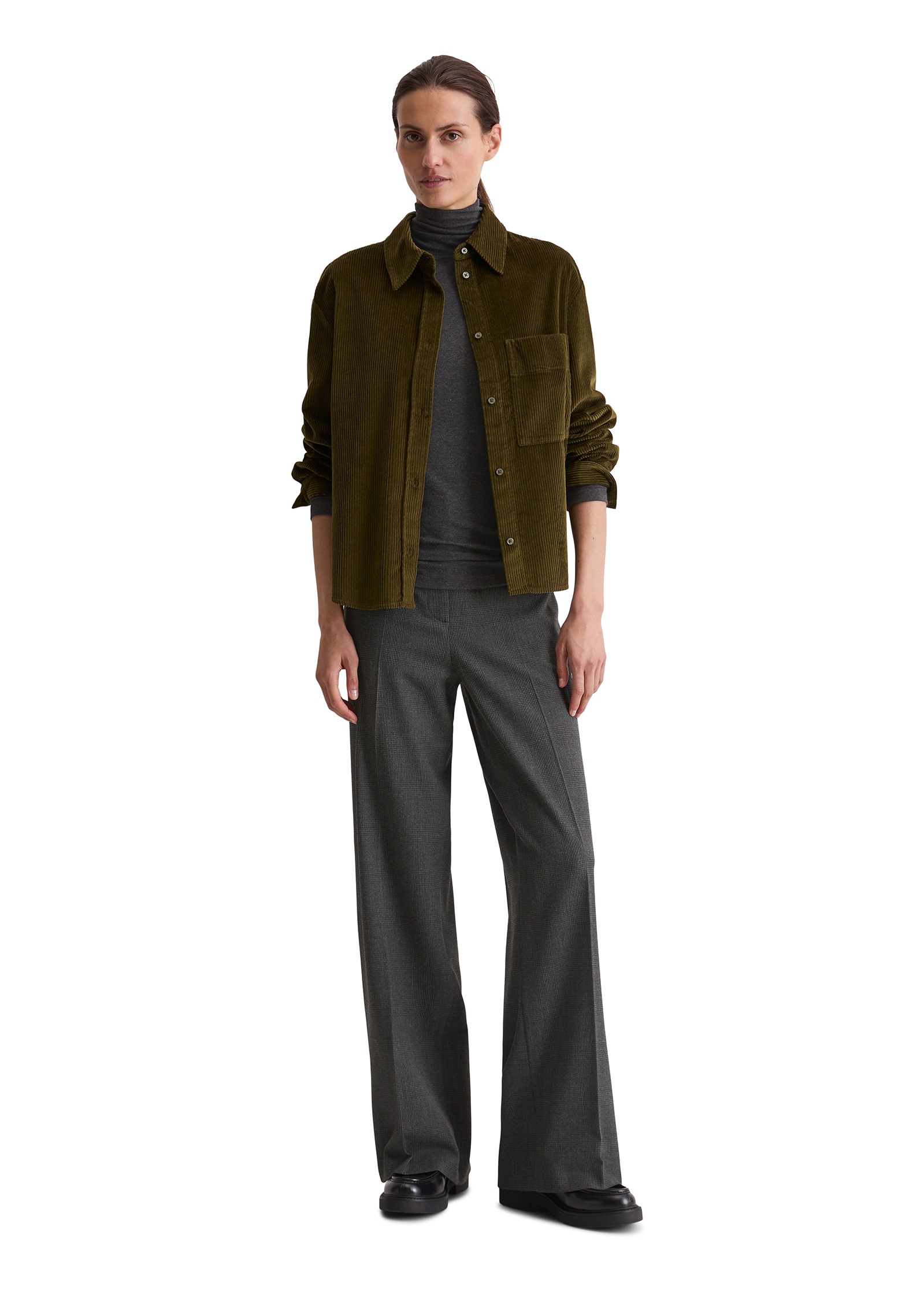 Marc O'Polo Long Sleeve Blouse Mossy Olive 42 6