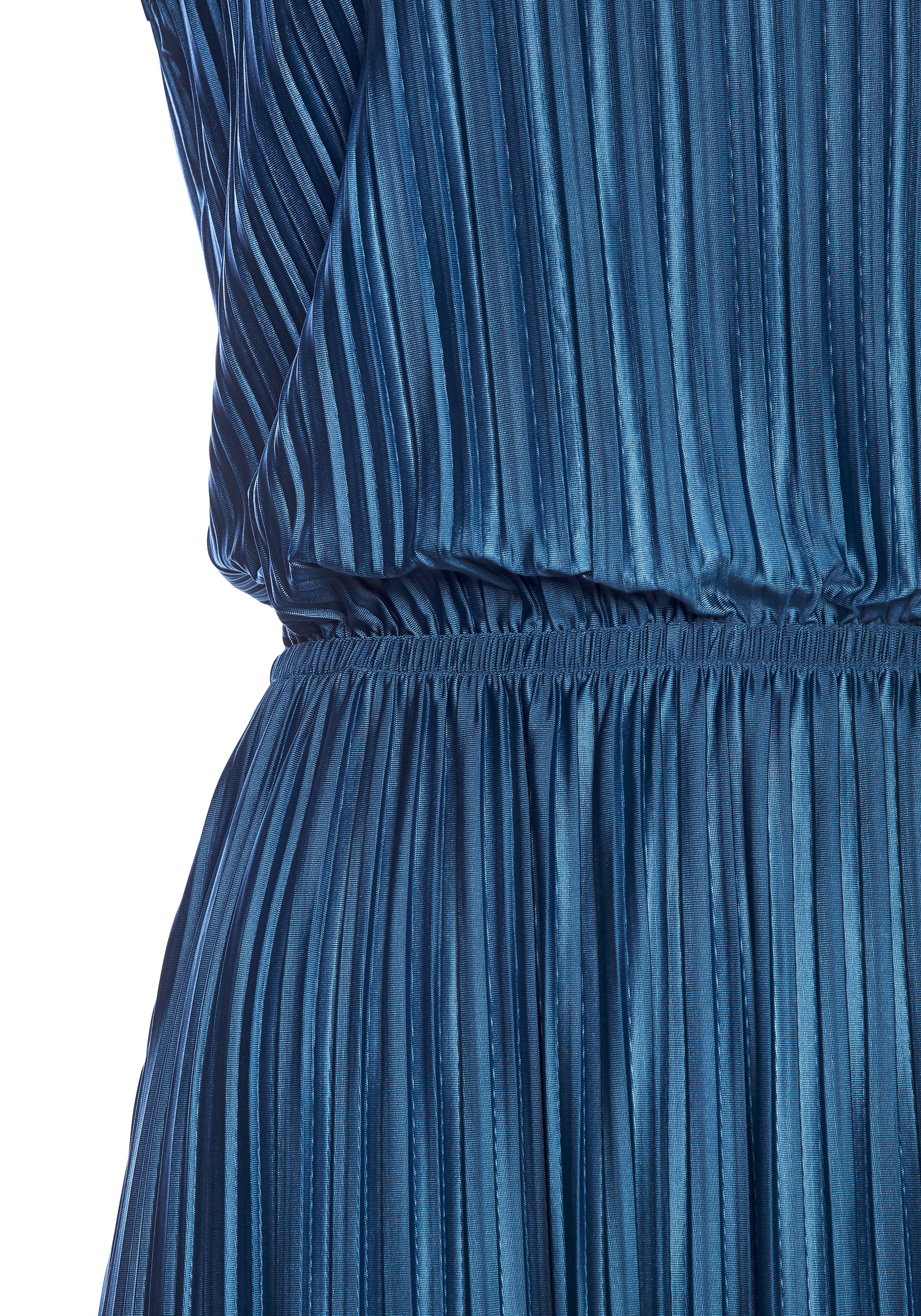 LASCANA Plisseekleid aus schimmernder Ware