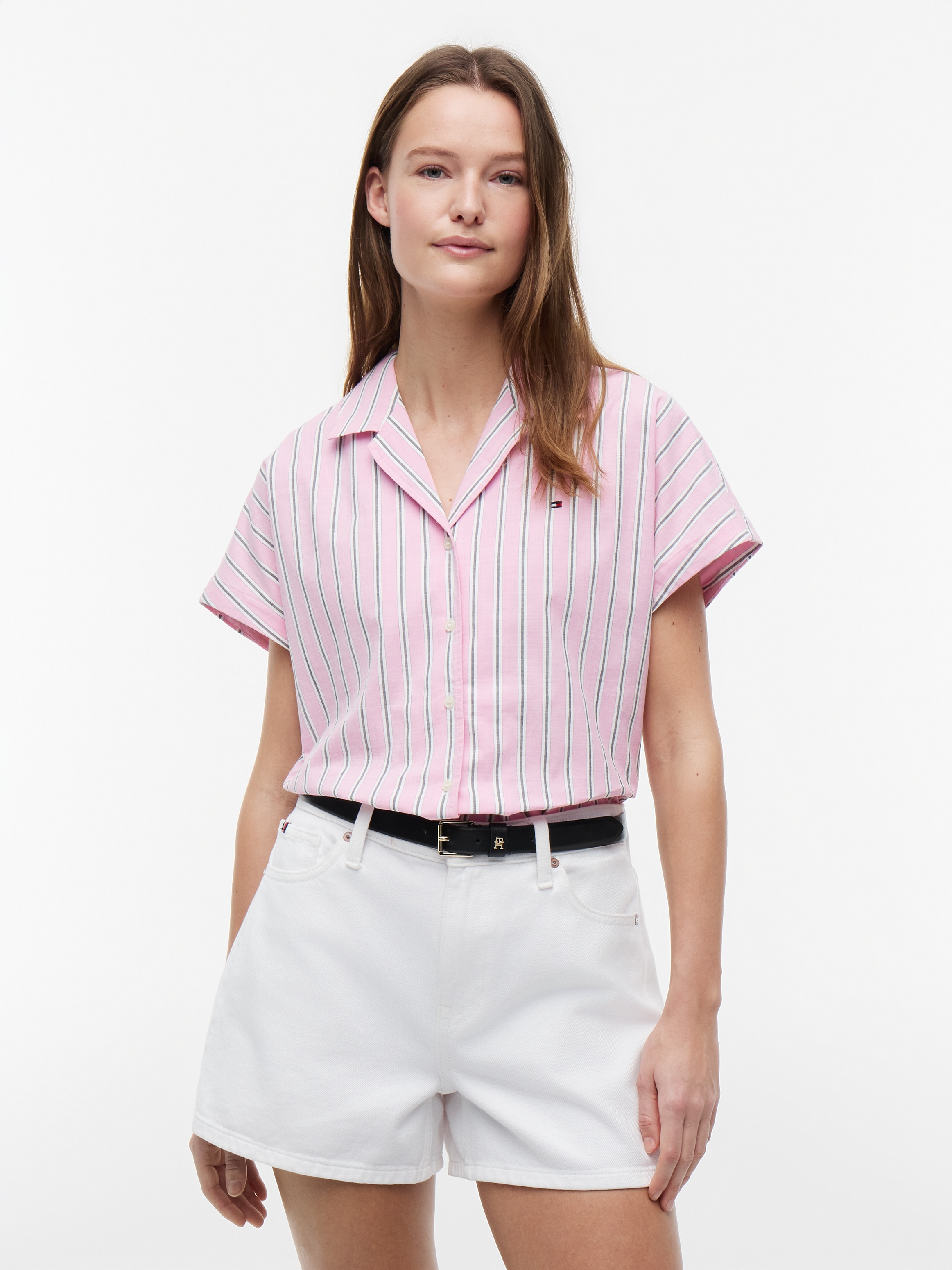 Tommy Hilfiger Kurzarmbluse "SUMMER COTTON SS SHIRT" Baumwollmischung