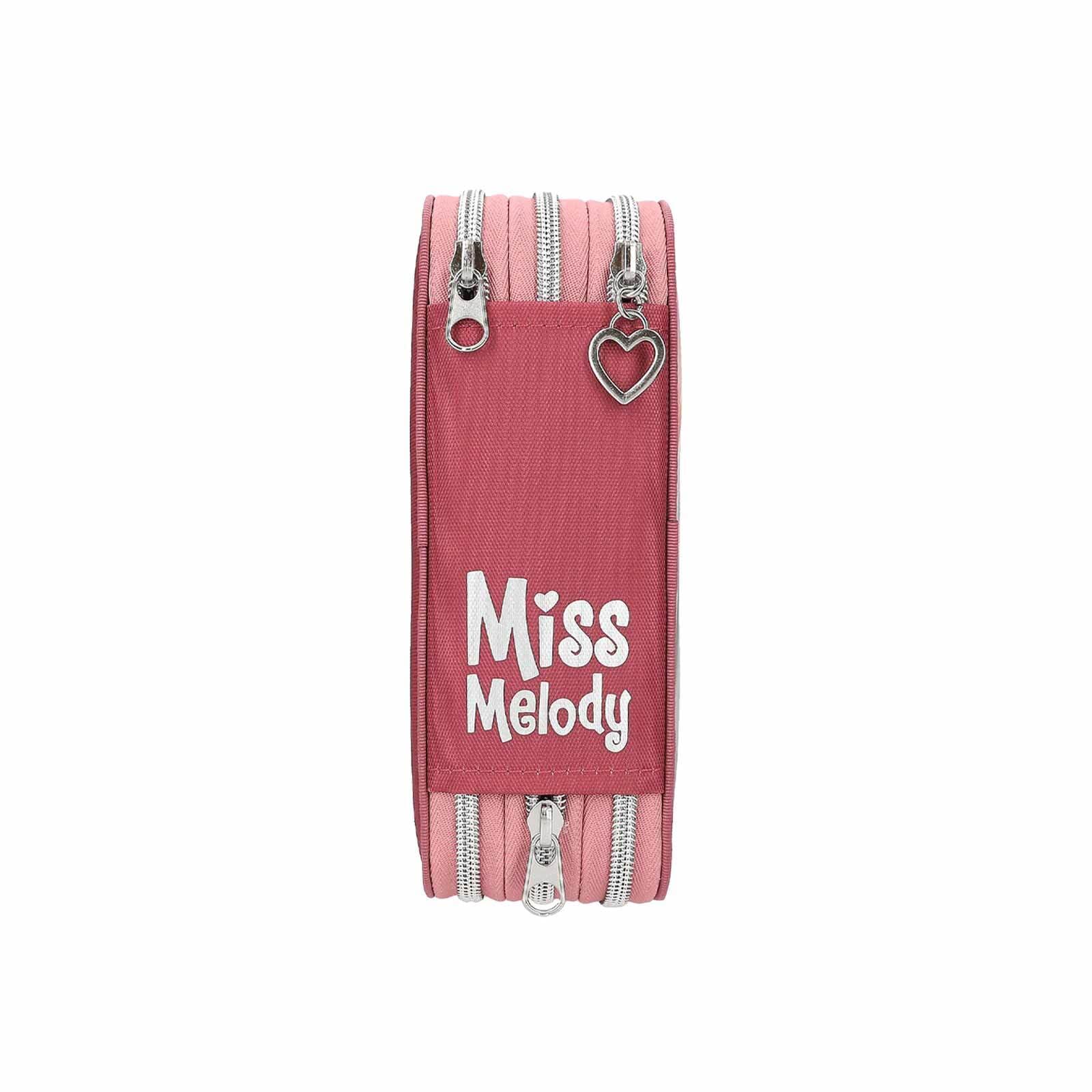 Depesche Buntstift »3-Fach Federtasche LED Pferde Miss Melody 20 x 13 x 7,5 cm rostrot«