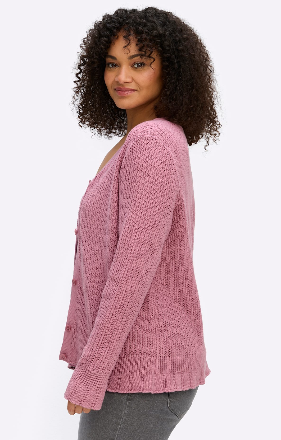 Sheego Ajourstrickjacke