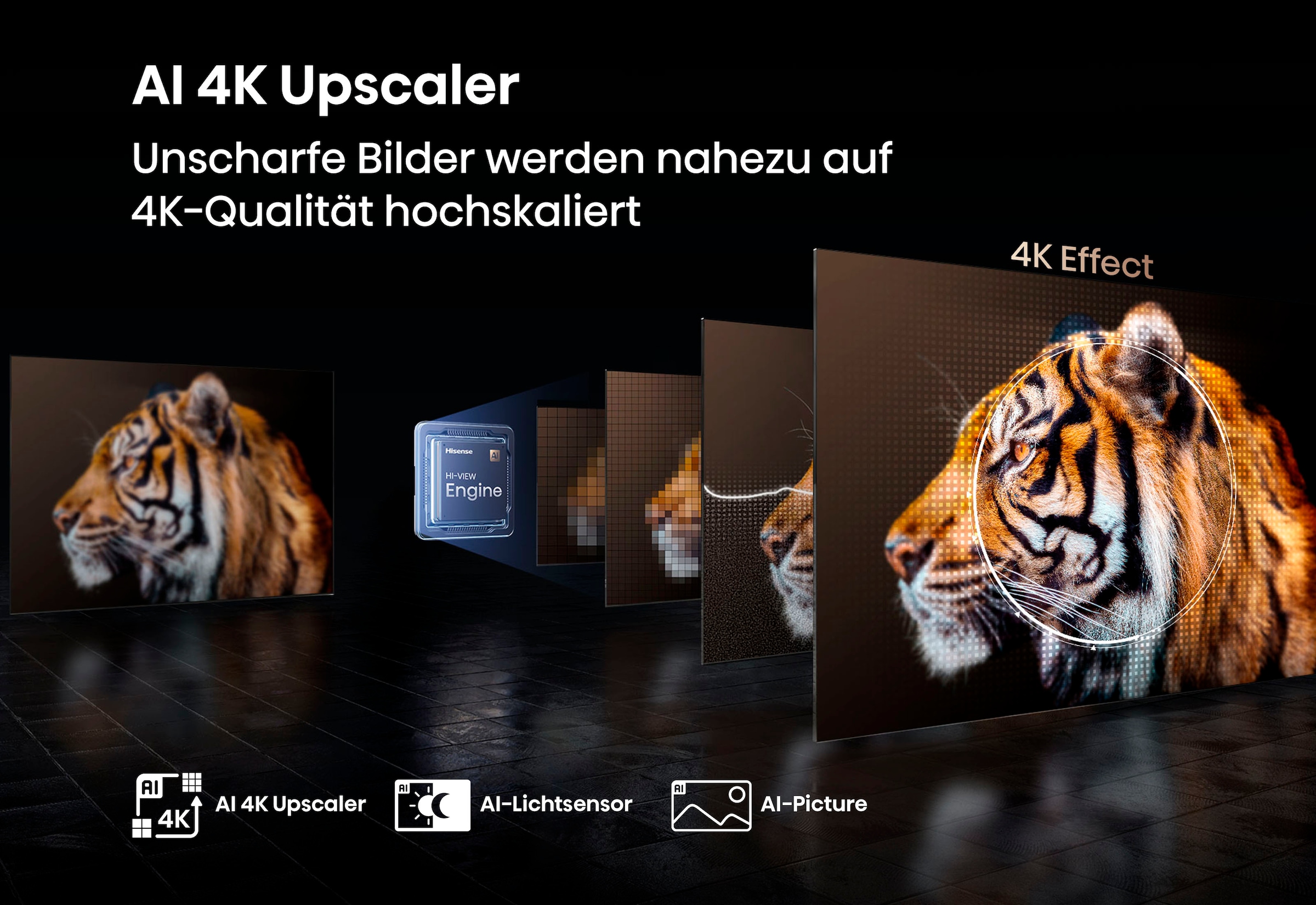 Hisense QLED-Fernseher »75E77Q PRO«, 4K Ultra HD, Smart-TV, 4K UHD QLED