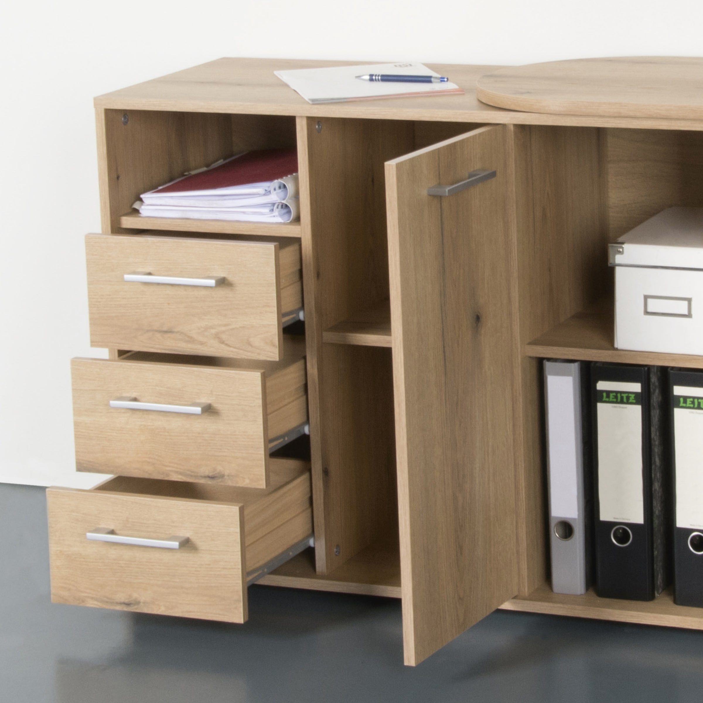 VOGL Möbelfabrik Schreibtisch, schwenkbare Tischplatte, platzsparend, Made in Germany