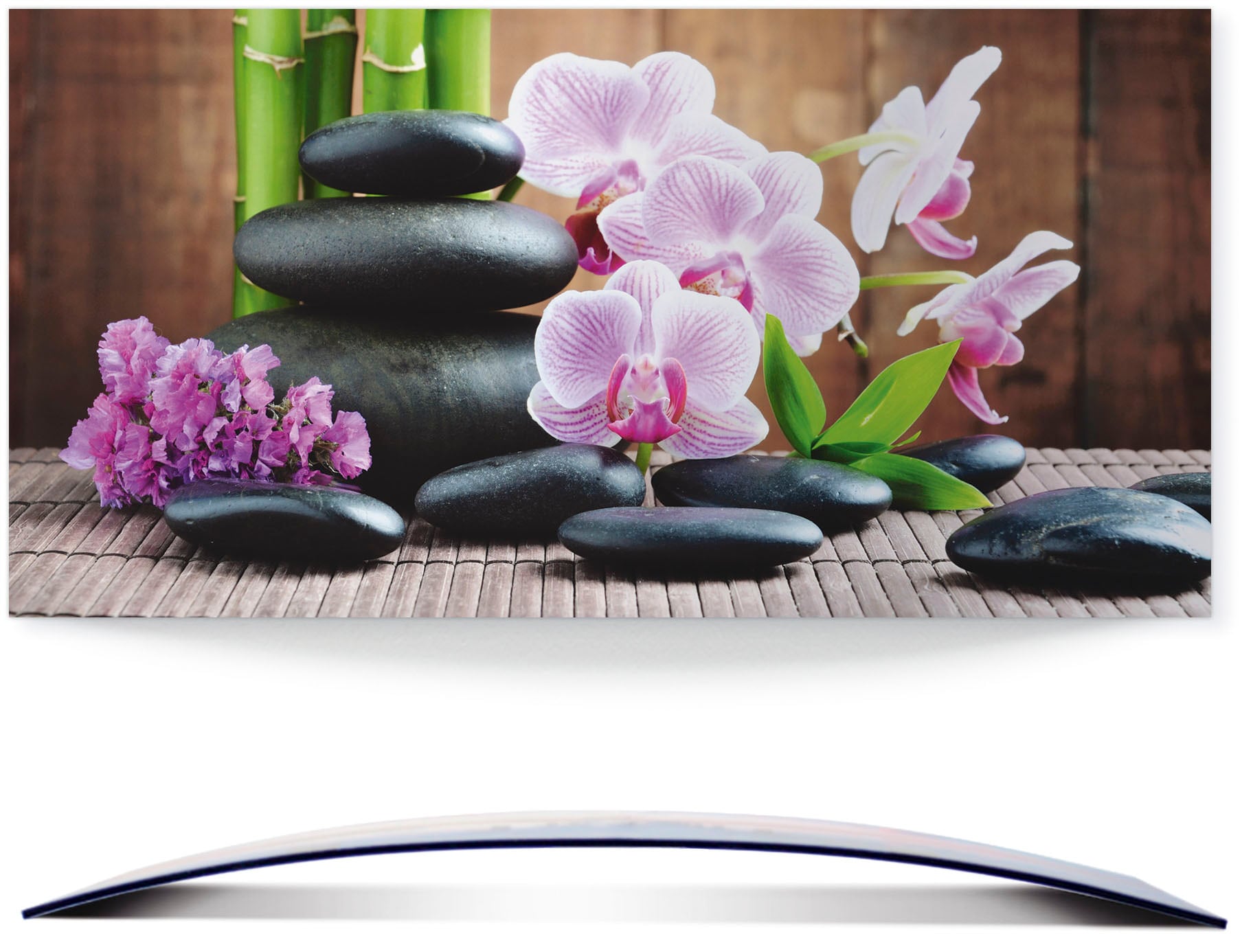 Artland Wandbild »Spa | 3D gebogen Orchideen«, Optik Konzept Zen kaufen Steinen (1 Zen, BAUR St.)
