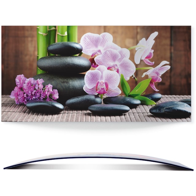 Artland Wandbild »Spa Konzept Zen Steinen Orchideen«, Zen, (1 St.), 3D  Optik gebogen kaufen | BAUR