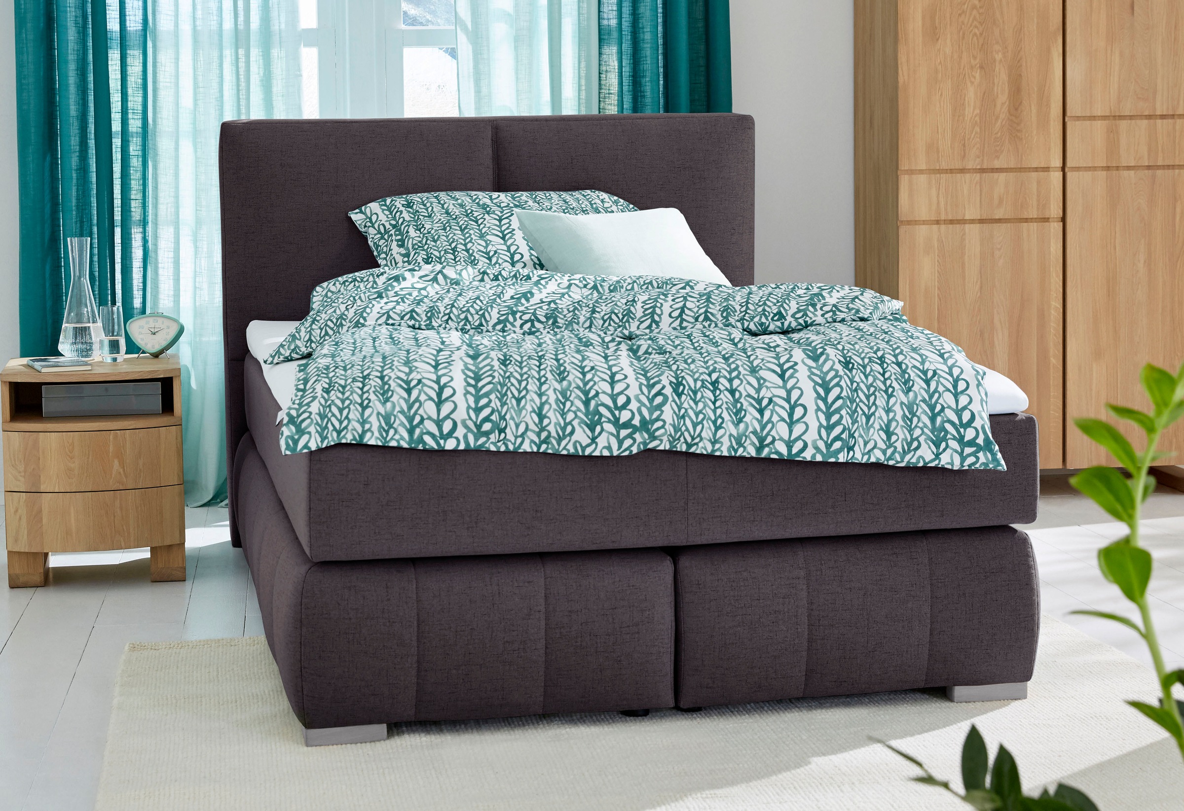 Guido Maria Kretschmer Home&Living Boxspringbett »Wehma«, inkl. Topper in 3 verschiedenen Matratzen, auch in Samtstoff