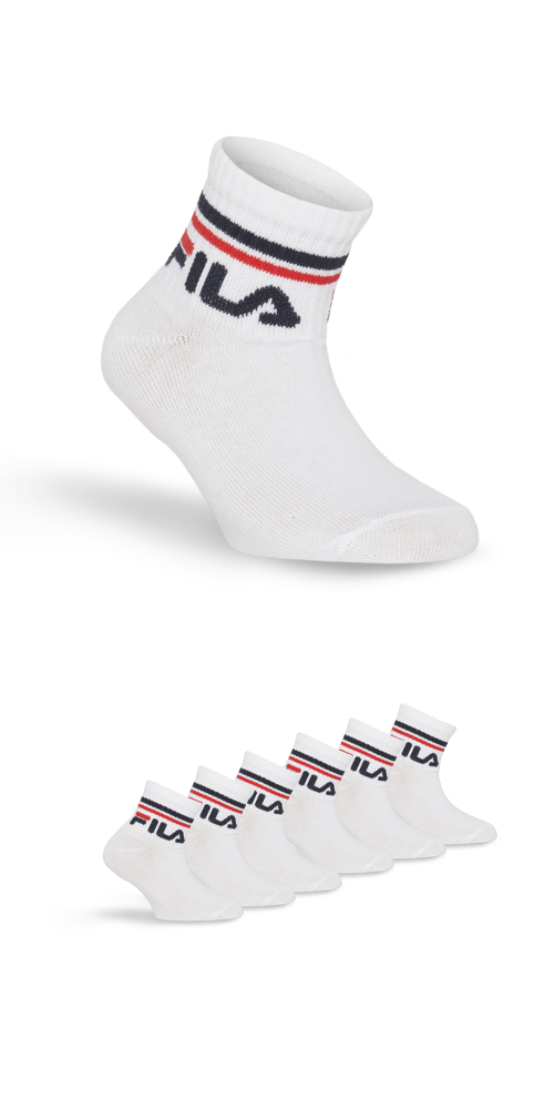 Fila Kurzsocken, (6er Pack), mit eingestricktem Logo im Bündchen, Kindersocken