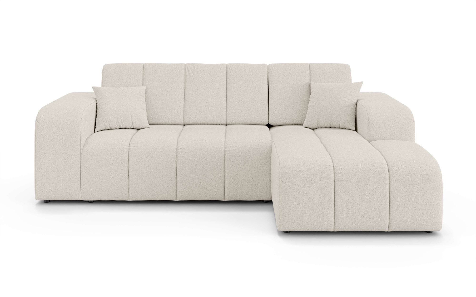 INOSIGN Ecksofa »CASSY L-Form, Schlafsofa mit Bettkasten, Maße B/T/H: 245/165/88 cm«, mit 2 Rückenkissen, Recamiere rechts oder links bestellbar