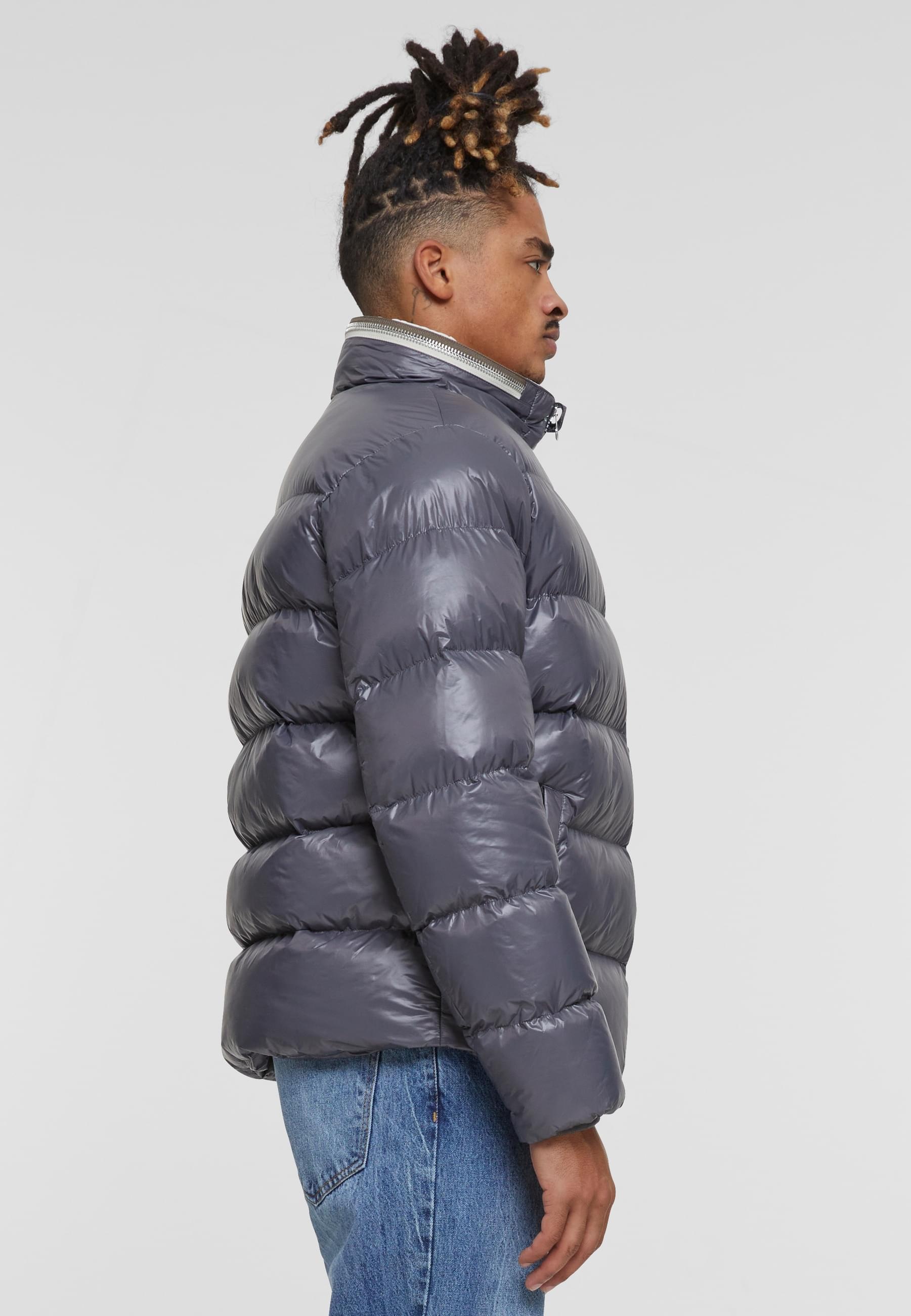 URBAN CLASSICS Winterjacke »Urban Classics Recycled Zip neck Puffer Jacket«, (1 St.), ohne Kapuze